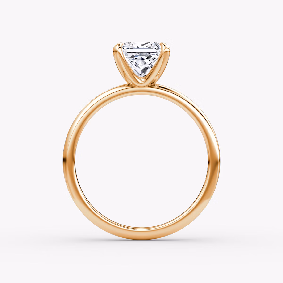 Classic | Princess | 14k | Roségold | bandAccent: Ohne Pavé-Besatz | bandWidth: standard | diamondOrientation: vertical | caratWeight: other