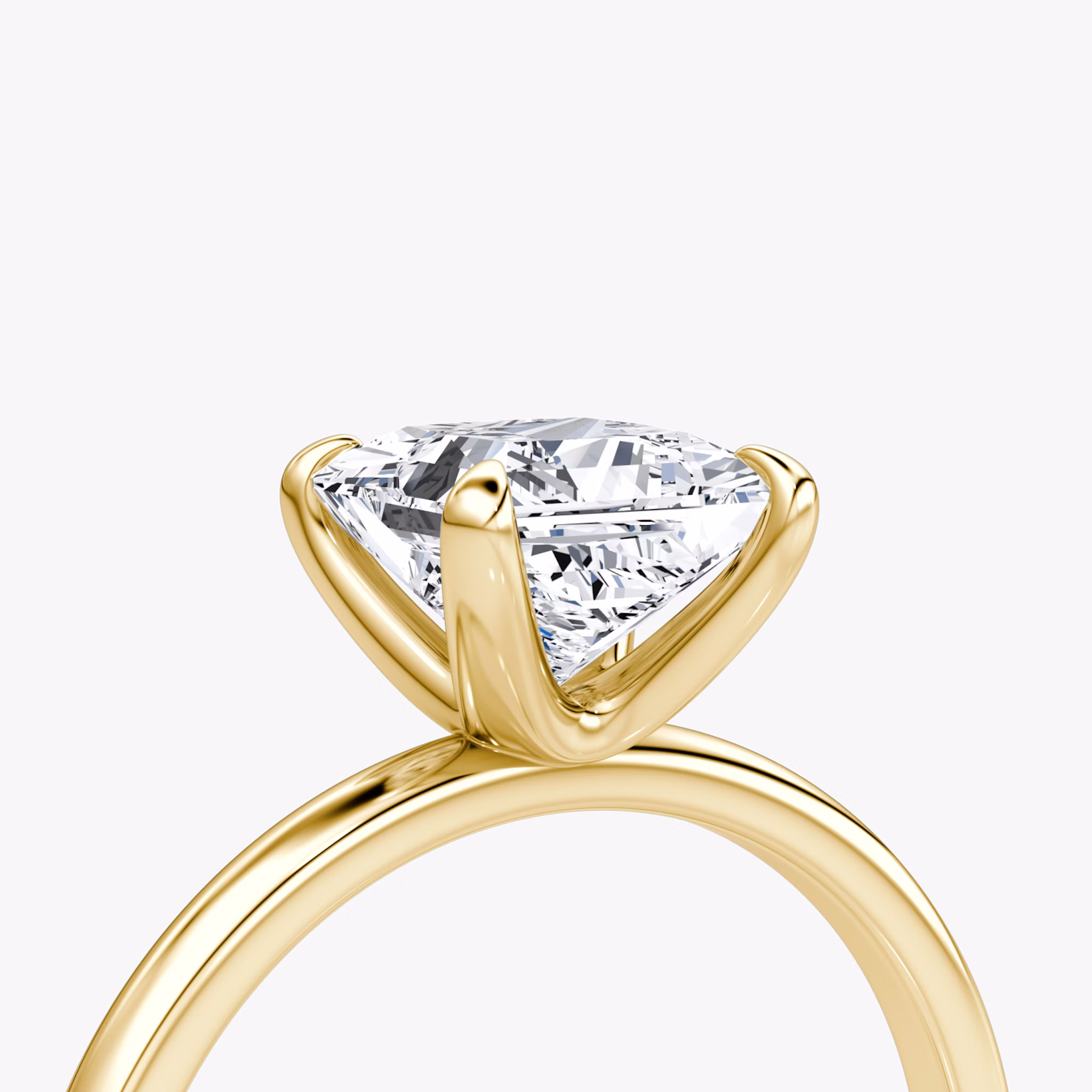 The Classic | Princess | 18k | Yellow Gold | bandAccent: Plain | bandWidth: standard | diamondOrientation: vertical | caratWeight: other