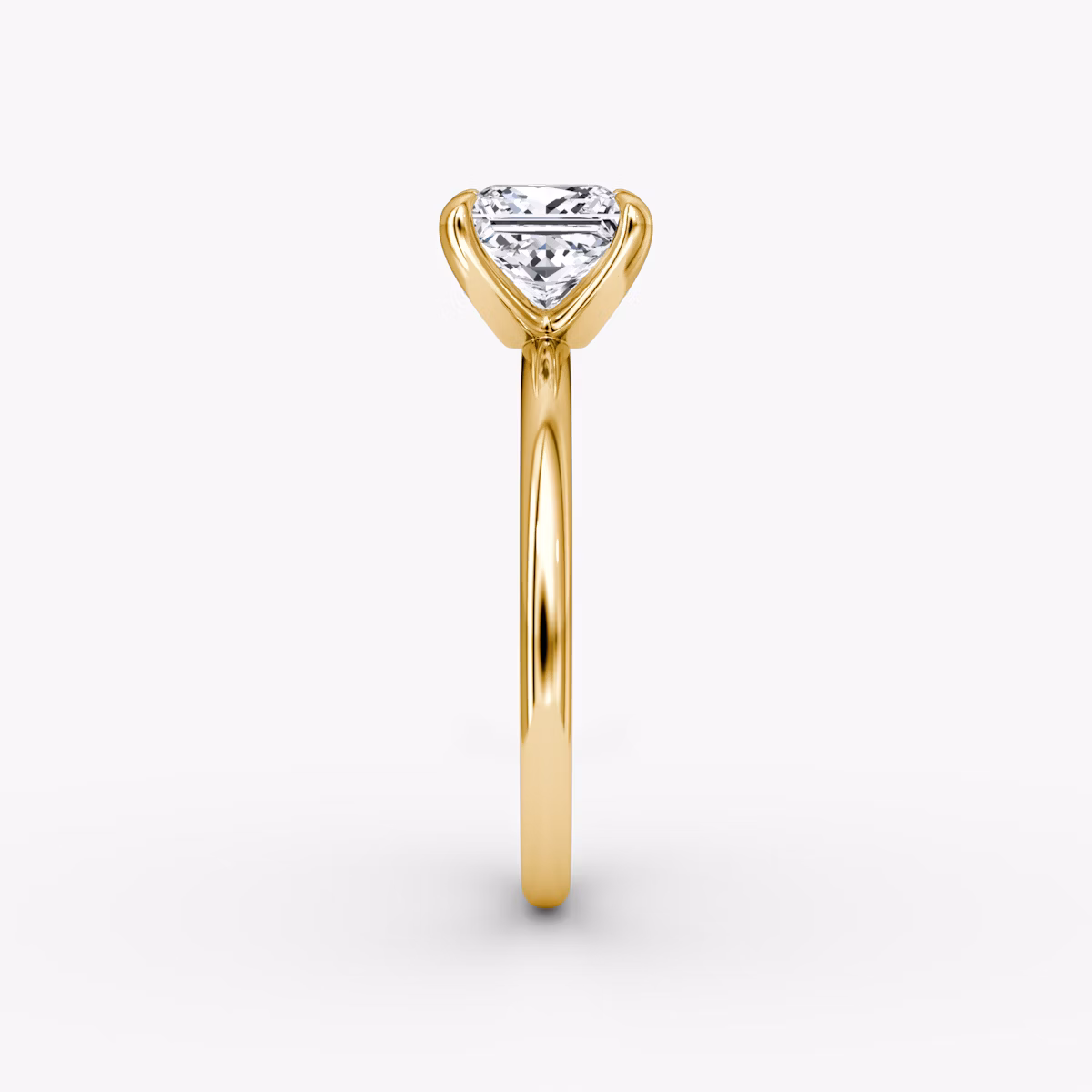 The Classic | Princess | 18k | Yellow Gold | bandAccent: Plain | bandWidth: standard | diamondOrientation: vertical | caratWeight: other
