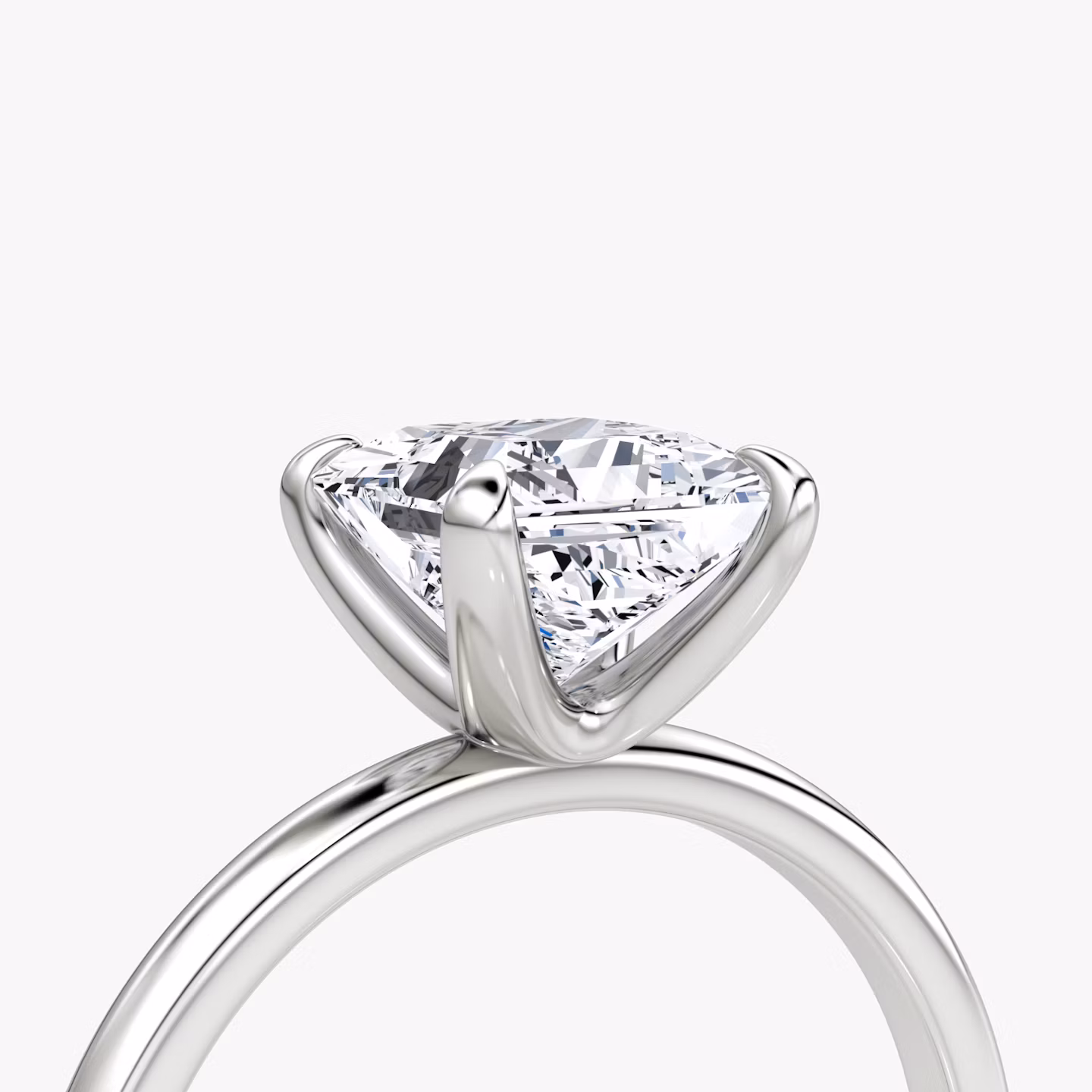 The Classic | Princess | Platinum | bandAccent: Plain | bandWidth: standard | diamondOrientation: vertical | caratWeight: other
