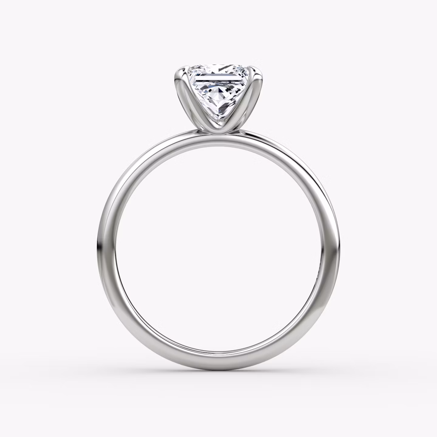 The Classic | Princess | Platinum | bandAccent: Plain | bandWidth: standard | diamondOrientation: vertical | caratWeight: other