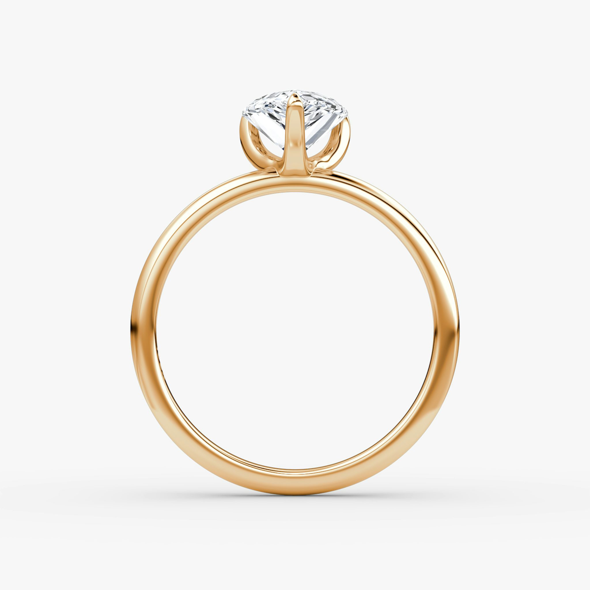 The Classic | Pear | 14k | Rose Gold | bandAccent: Plain | bandWidth: standard | diamondOrientation: vertical | caratWeight: other
