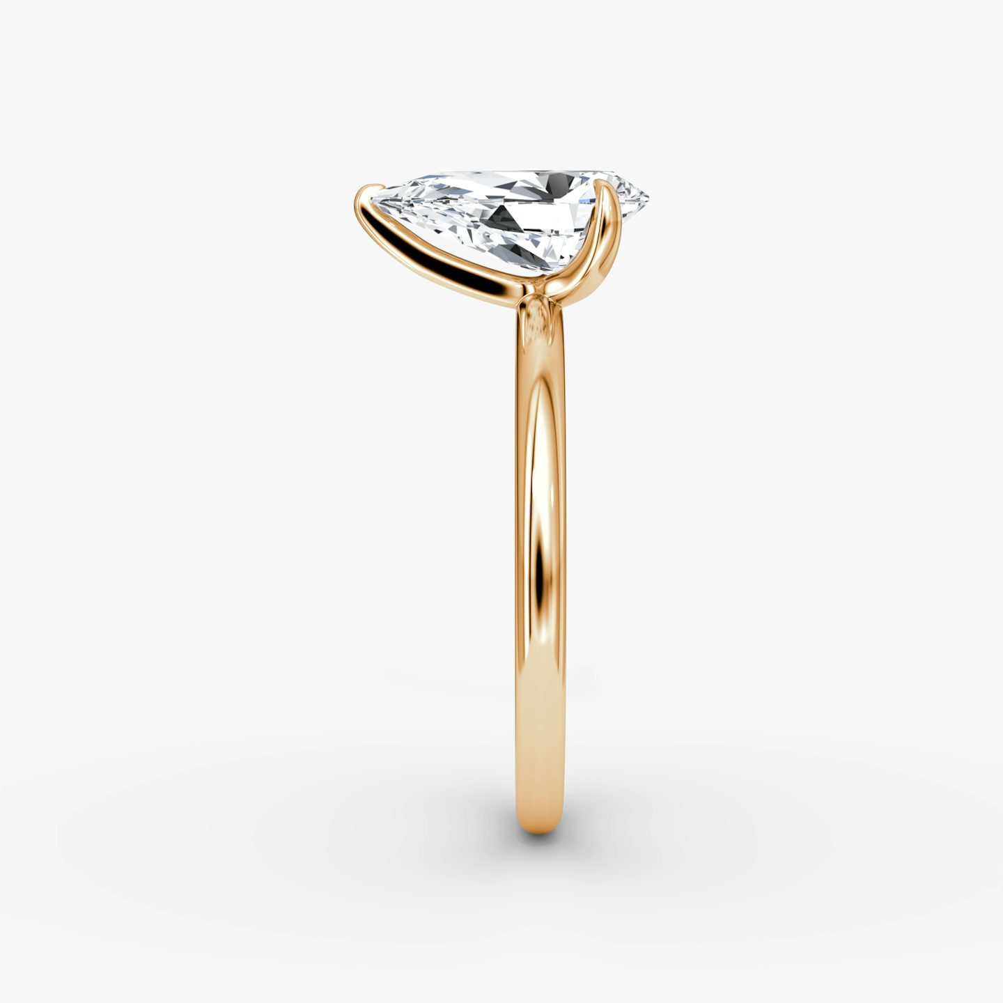 The Classic | Pear | 14k | Rose Gold | bandAccent: Plain | bandWidth: standard | diamondOrientation: vertical | caratWeight: other