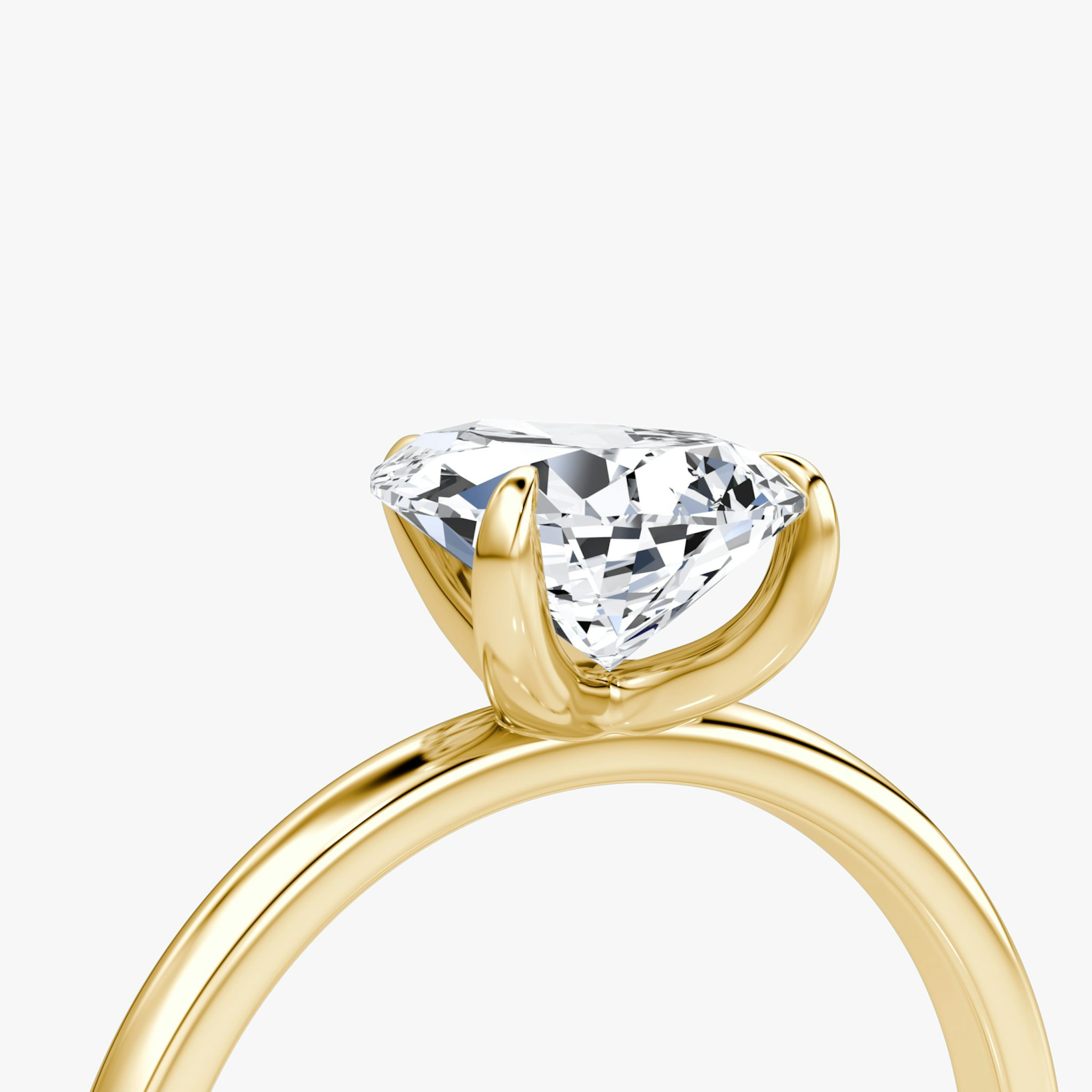 The Classic | Pear | 18k | Yellow Gold | bandAccent: Plain | bandWidth: standard | diamondOrientation: vertical | caratWeight: other