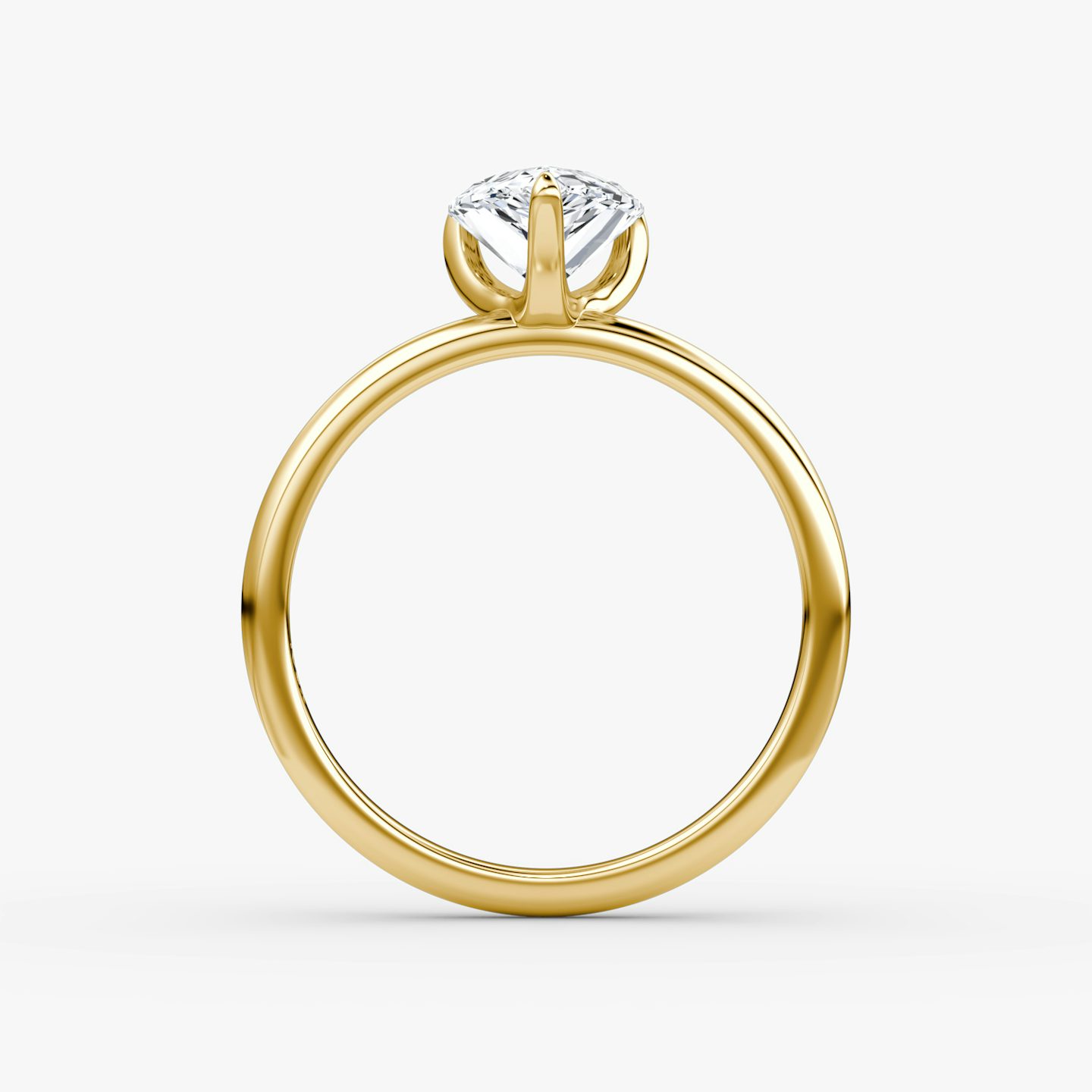 The Classic | Pear | 18k | Yellow Gold | bandAccent: Plain | bandWidth: standard | diamondOrientation: vertical | caratWeight: other