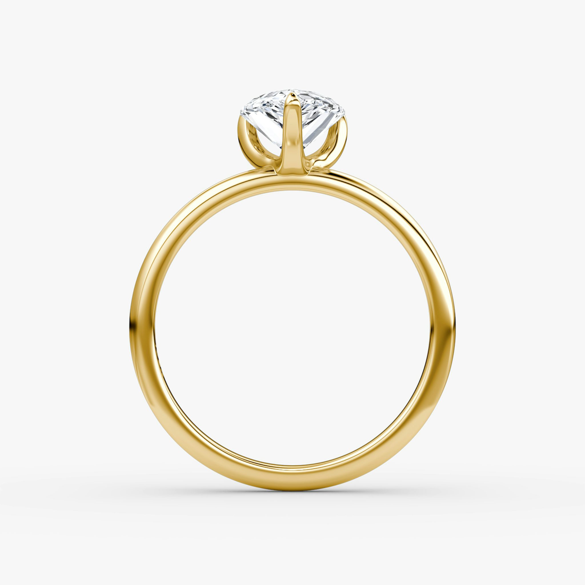 The Classic | Pear | 18k | Yellow Gold | bandAccent: Plain | bandWidth: standard | diamondOrientation: vertical | caratWeight: other
