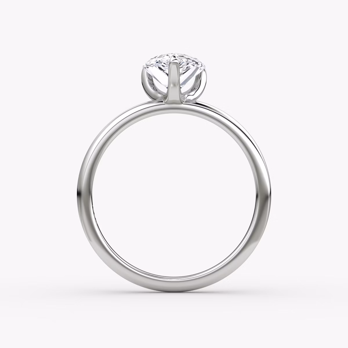 The Classic | Pear | 18k | White Gold | bandAccent: Plain | bandWidth: standard | diamondOrientation: vertical | caratWeight: other