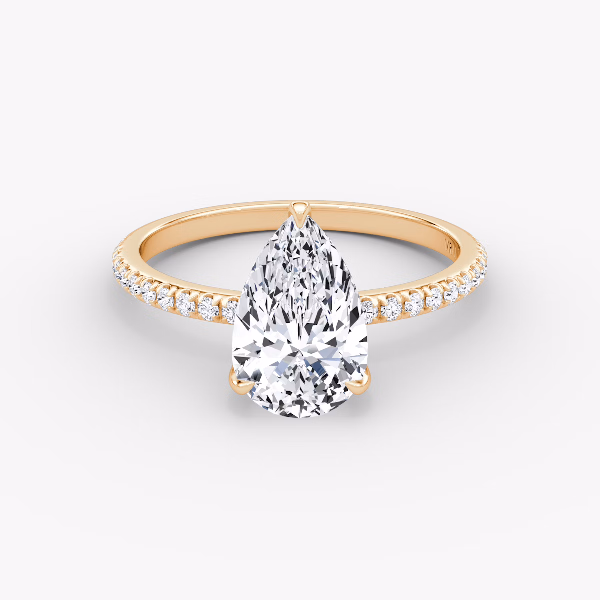 Classic | Tropfen | 14k | Roségold | bandAccent: Mit Pavé-Besatz | bandWidth: standard | diamondOrientation: vertical | caratWeight: other
