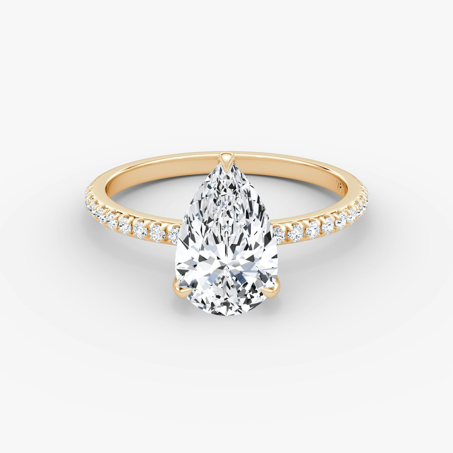 Classic | Tropfen | 14k | Roségold | bandAccent: Mit Pavé-Besatz | bandWidth: standard | diamondOrientation: vertical | caratWeight: other