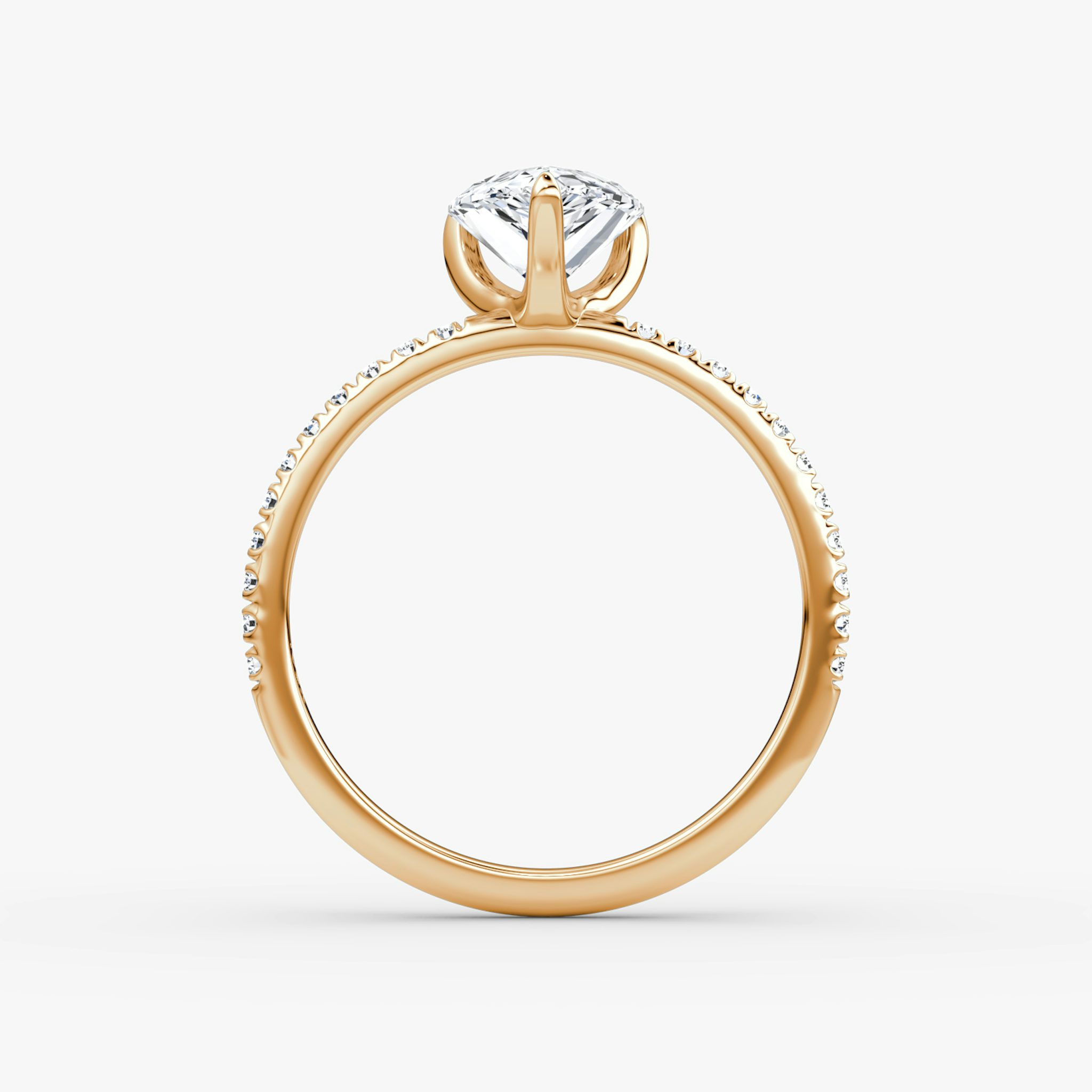 The Classic | Pear | 14k | Rose Gold | bandAccent: Pavé | bandWidth: standard | diamondOrientation: vertical | caratWeight: other