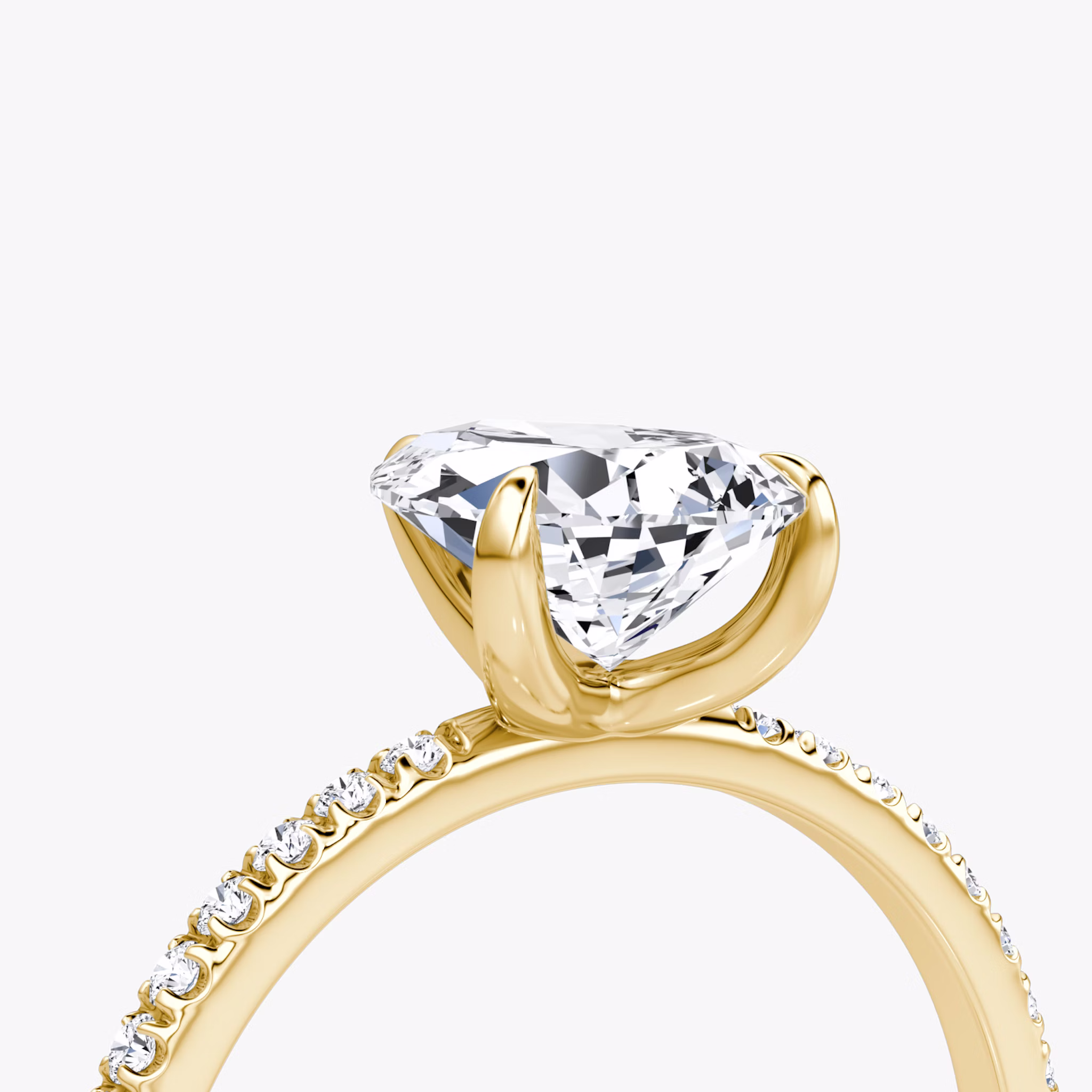 The Classic | Pear | 18k | Yellow Gold | bandAccent: Pavé | bandWidth: standard | diamondOrientation: vertical | caratWeight: other