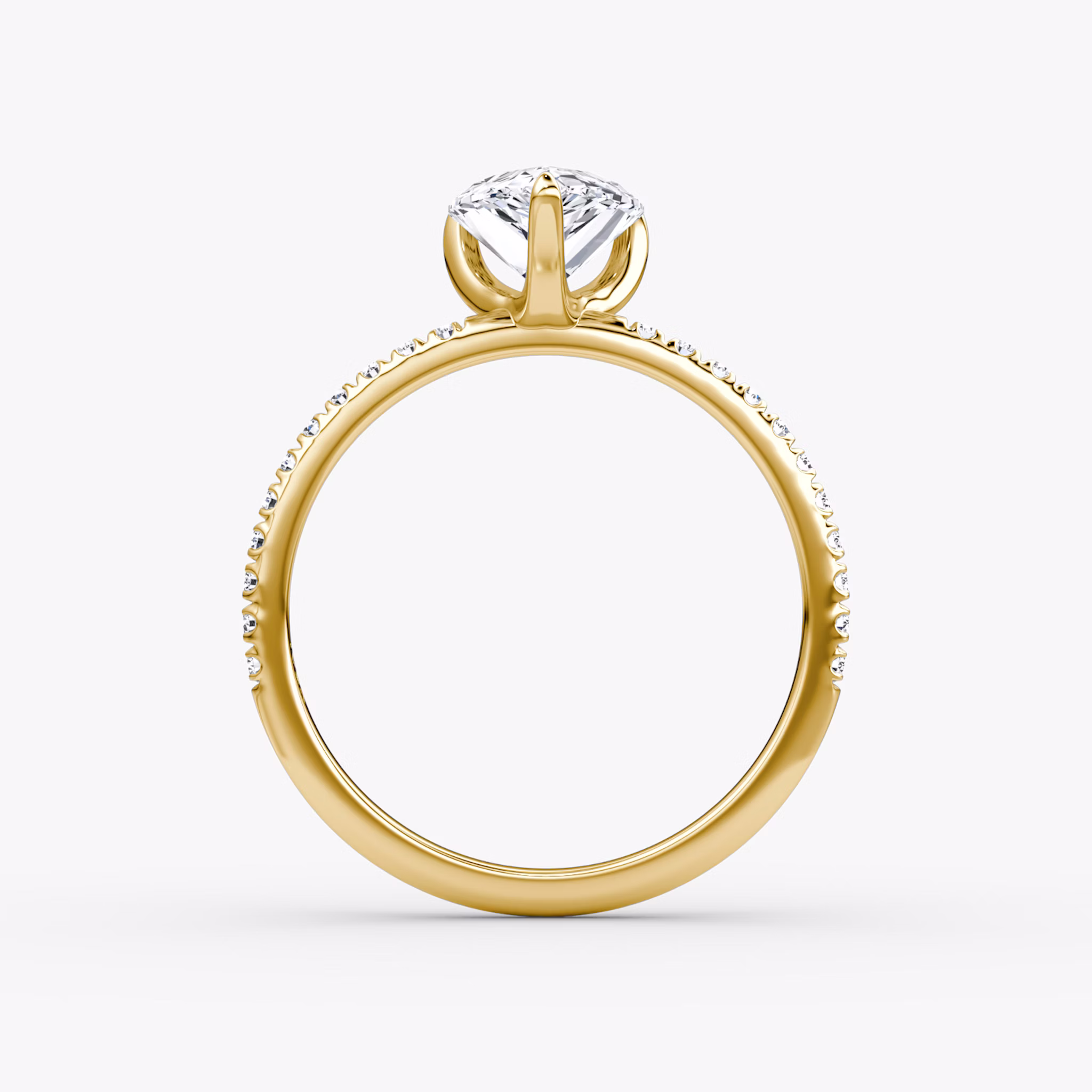 The Classic | Pear | 18k | Yellow Gold | bandAccent: Pavé | bandWidth: standard | diamondOrientation: vertical | caratWeight: other