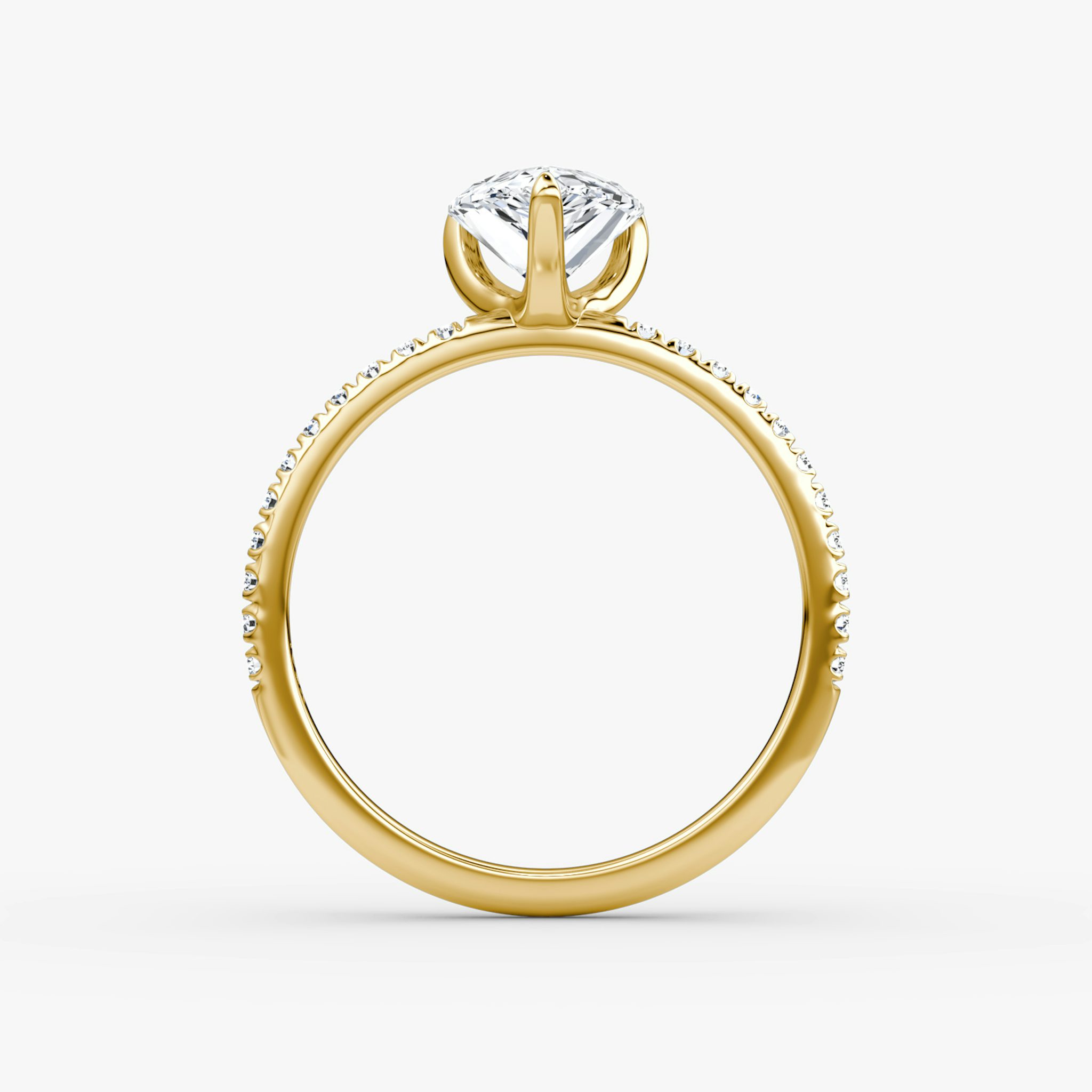 The Classic | Pear | 18k | Yellow Gold | bandAccent: Pavé | bandWidth: standard | diamondOrientation: vertical | caratWeight: other