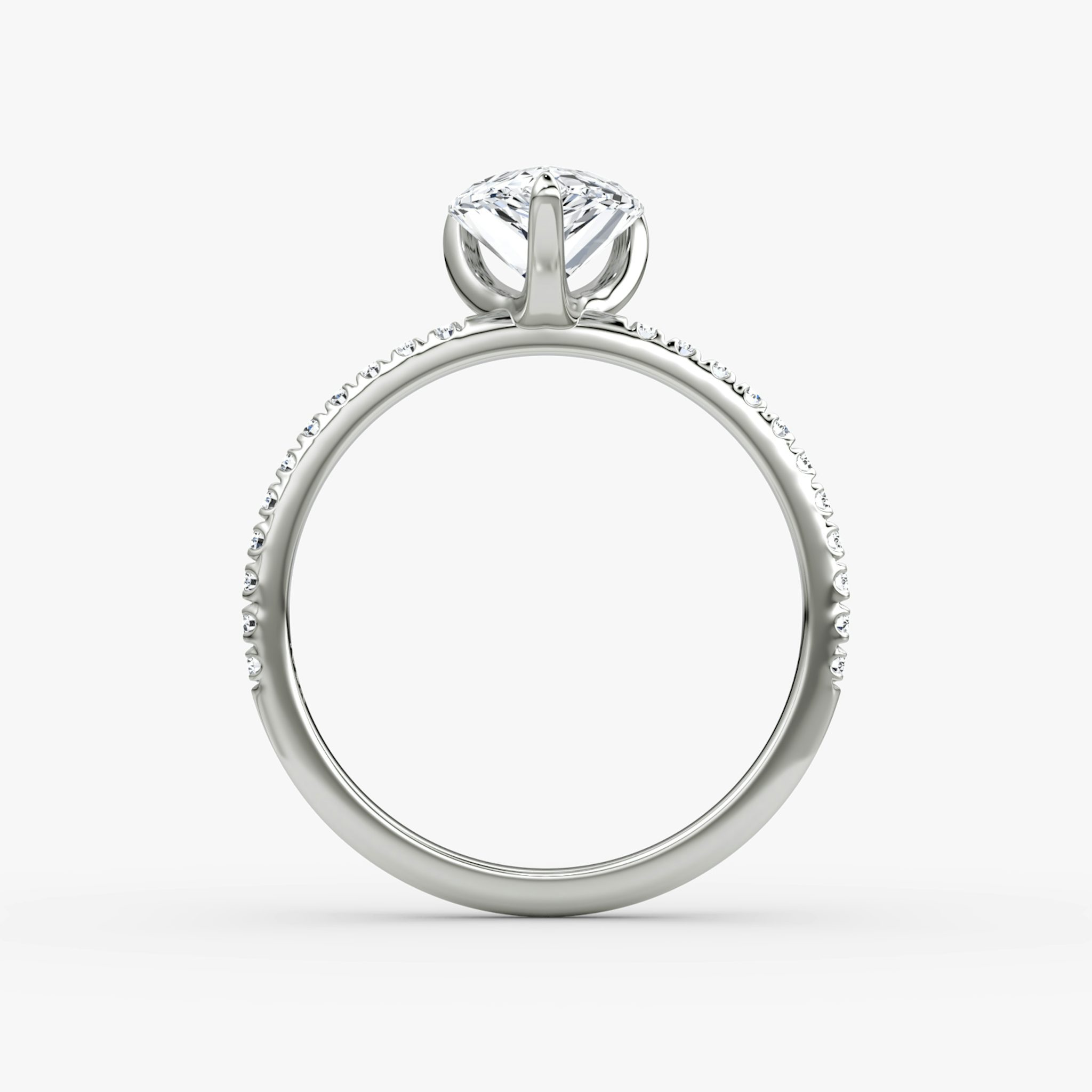 The Classic | Pear | 18k | White Gold | bandAccent: Pavé | bandWidth: standard | diamondOrientation: vertical | caratWeight: other