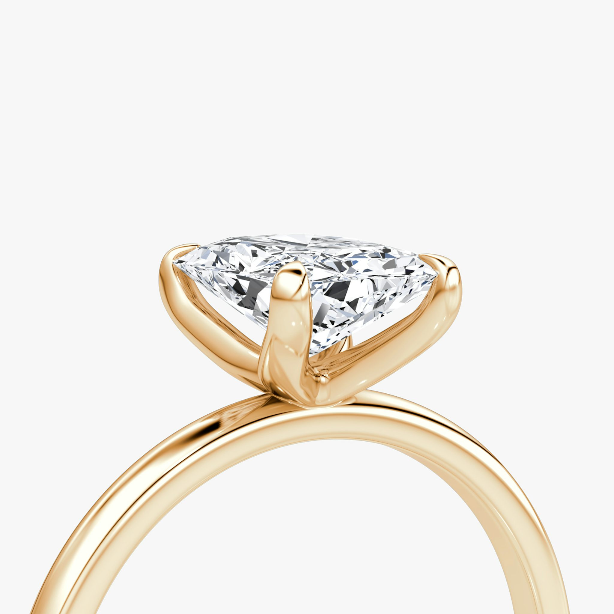 The Classic | Radiant | 14k | Rose Gold | bandAccent: Plain | bandWidth: standard | diamondOrientation: vertical | caratWeight: other