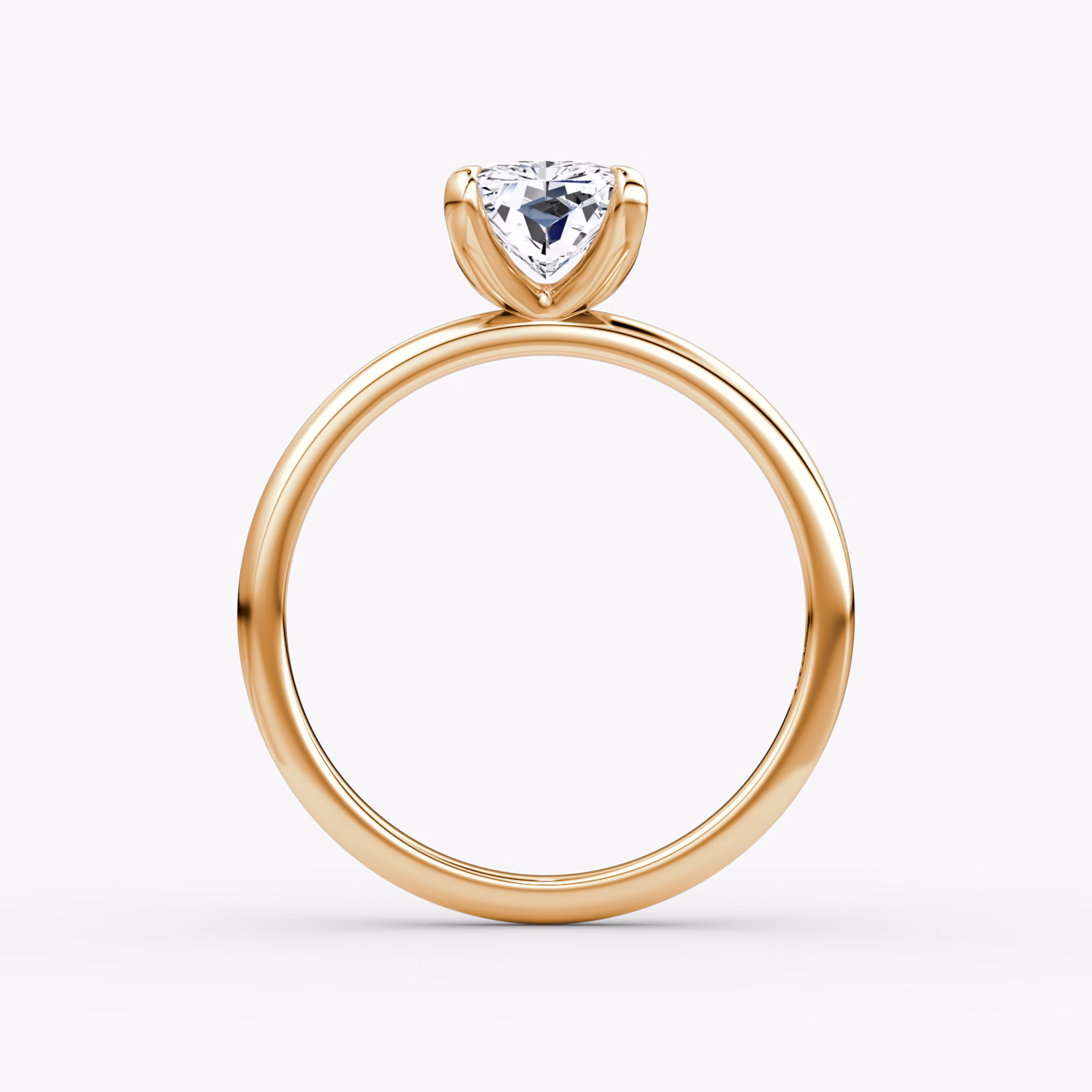 The Classic | Radiant | 14k | Rose Gold | bandAccent: Plain | bandWidth: standard | diamondOrientation: vertical | caratWeight: other