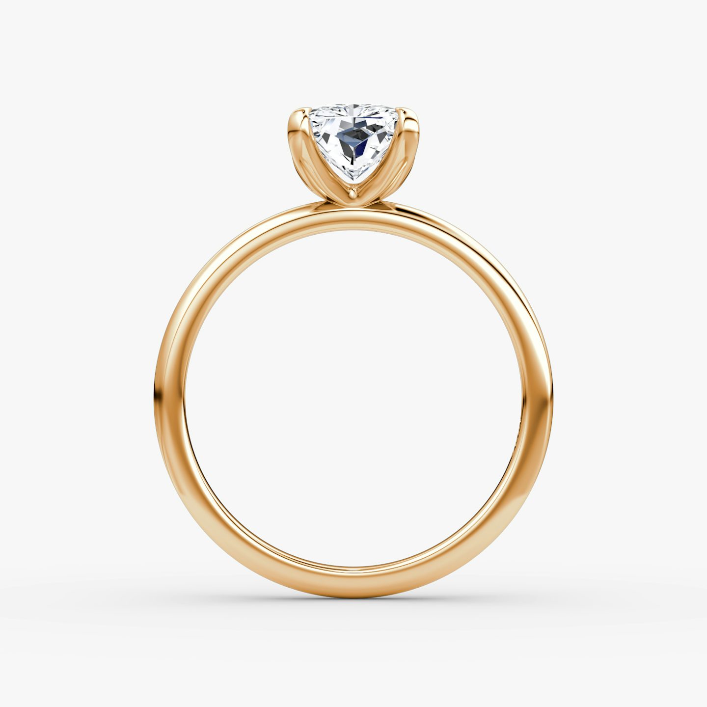 The Classic | Radiant | 14k | Rose Gold | bandAccent: Plain | bandWidth: standard | diamondOrientation: vertical | caratWeight: other