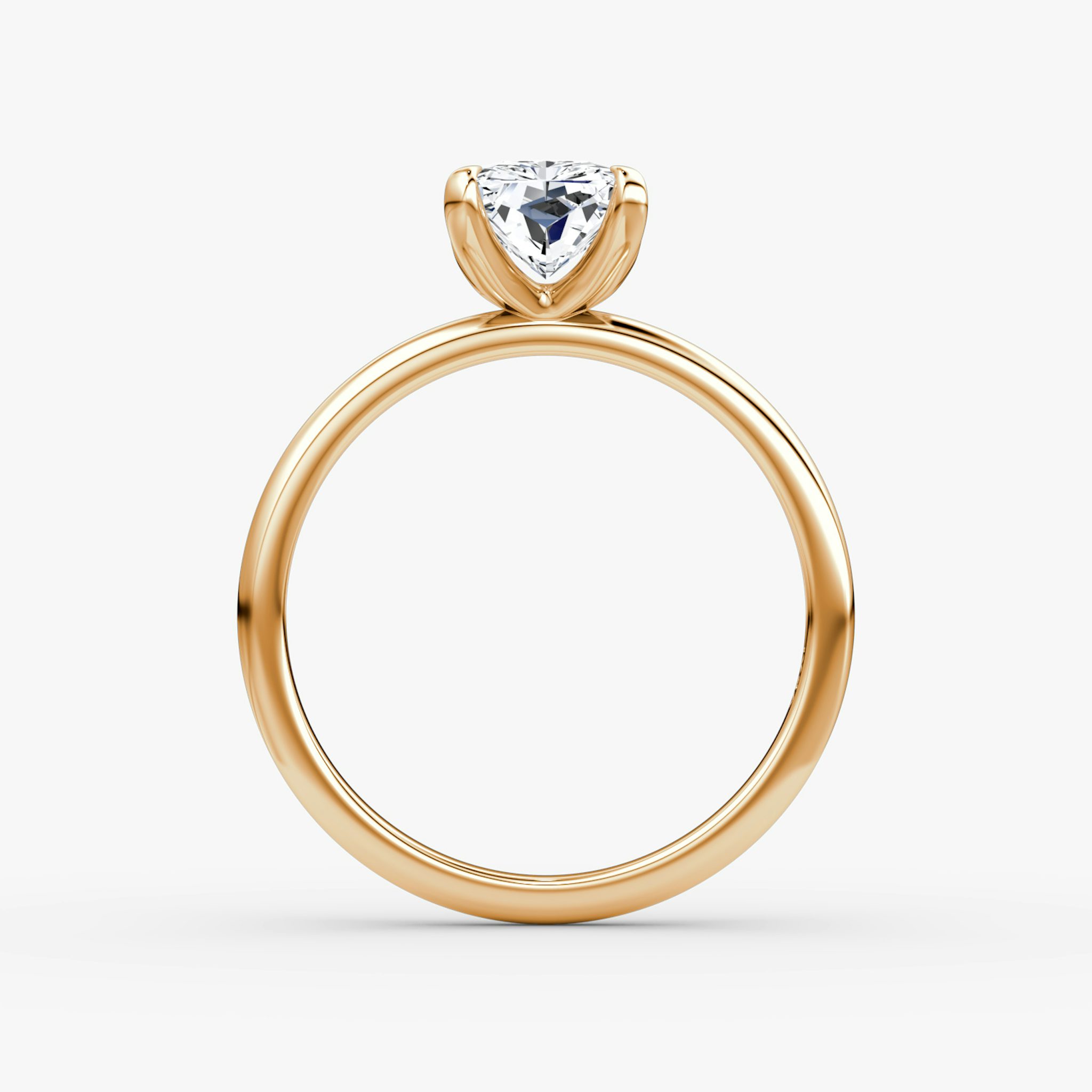 The Classic | Radiant | 14k | Rose Gold | bandAccent: Plain | bandWidth: standard | diamondOrientation: vertical | caratWeight: other