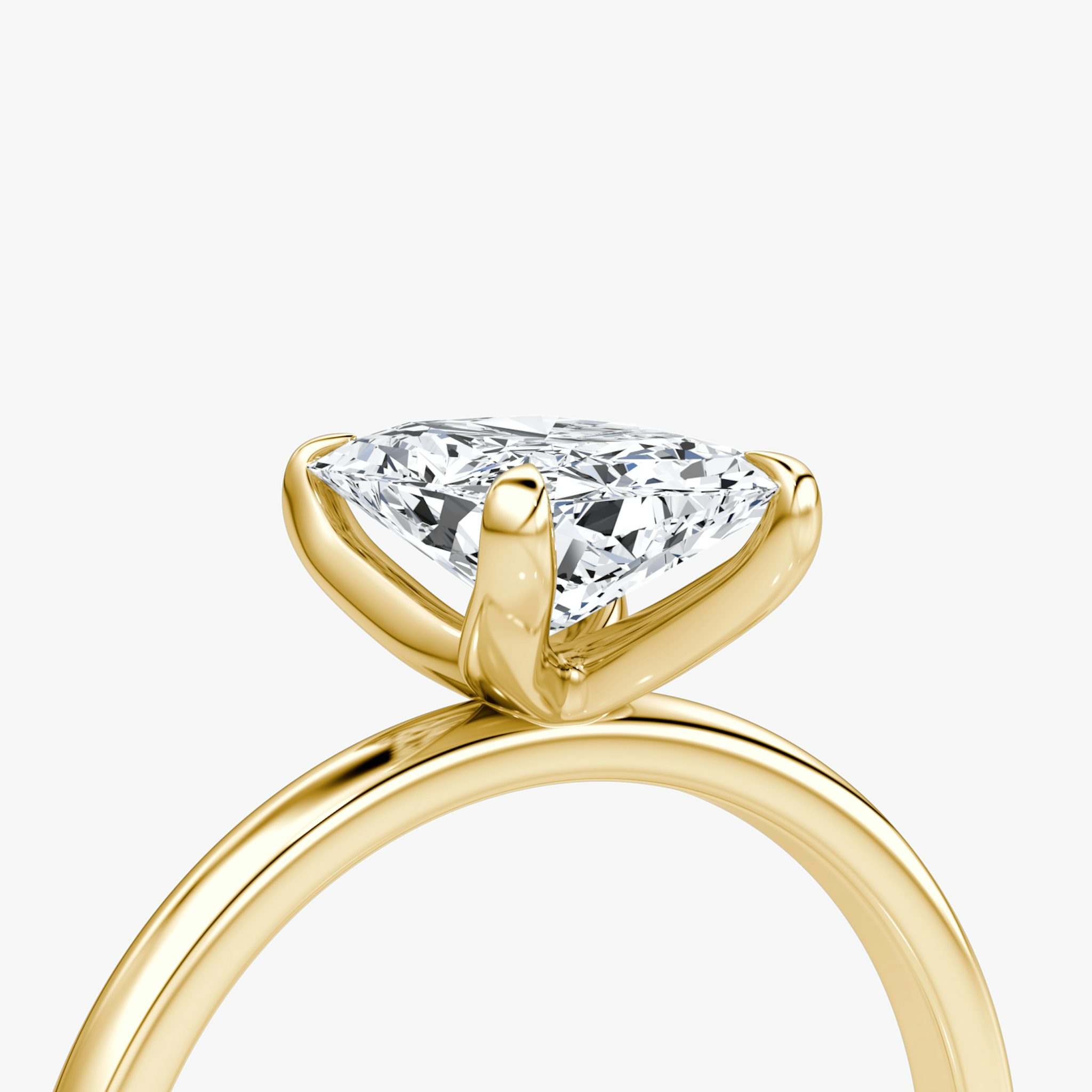 The Classic | Radiant | 18k | Yellow Gold | bandAccent: Plain | bandWidth: standard | diamondOrientation: vertical | caratWeight: other