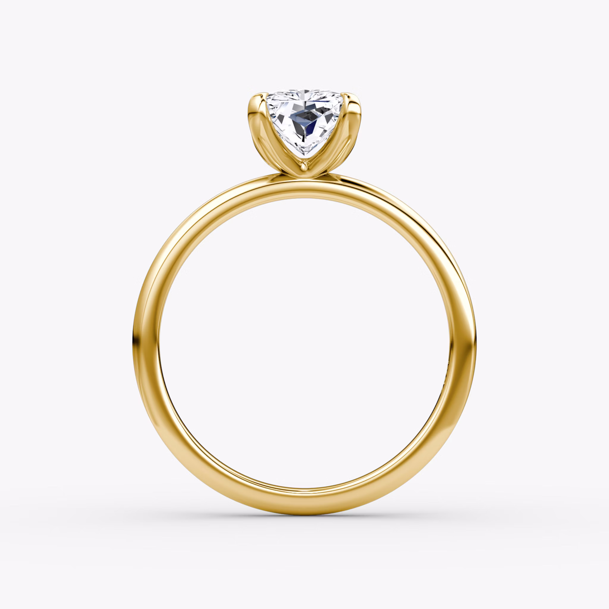The Classic | Radiant | 18k | Yellow Gold | bandAccent: Plain | bandWidth: standard | diamondOrientation: vertical | caratWeight: other