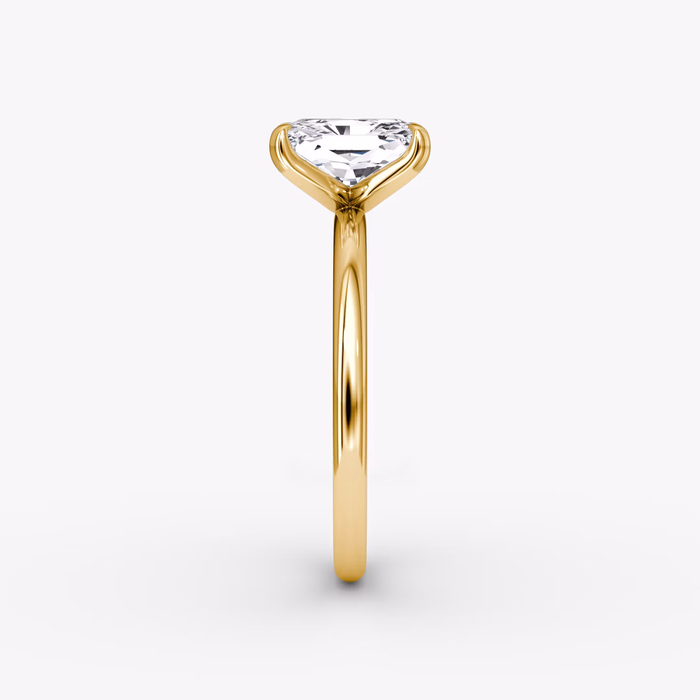 The Classic | Radiant | 18k | Yellow Gold | bandAccent: Plain | bandWidth: standard | diamondOrientation: vertical | caratWeight: other