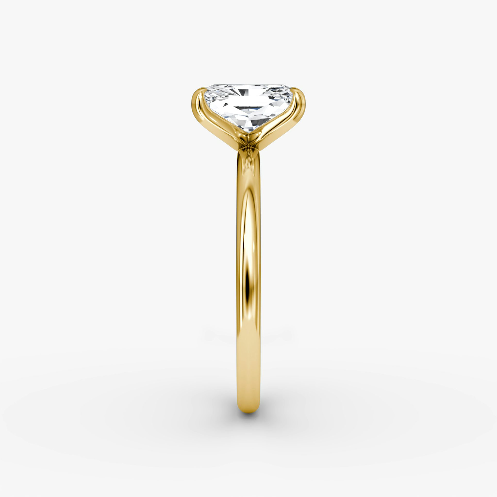 The Classic | Radiant | 18k | Yellow Gold | bandAccent: Plain | bandWidth: standard | diamondOrientation: vertical | caratWeight: other