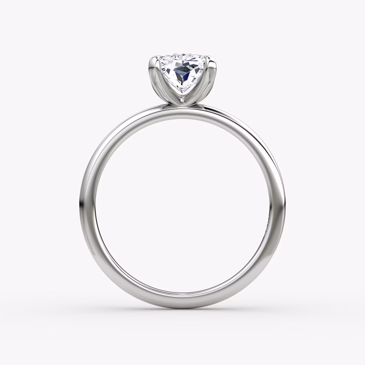 The Classic | Radiant | Platinum | bandAccent: Plain | bandWidth: standard | diamondOrientation: vertical | caratWeight: other