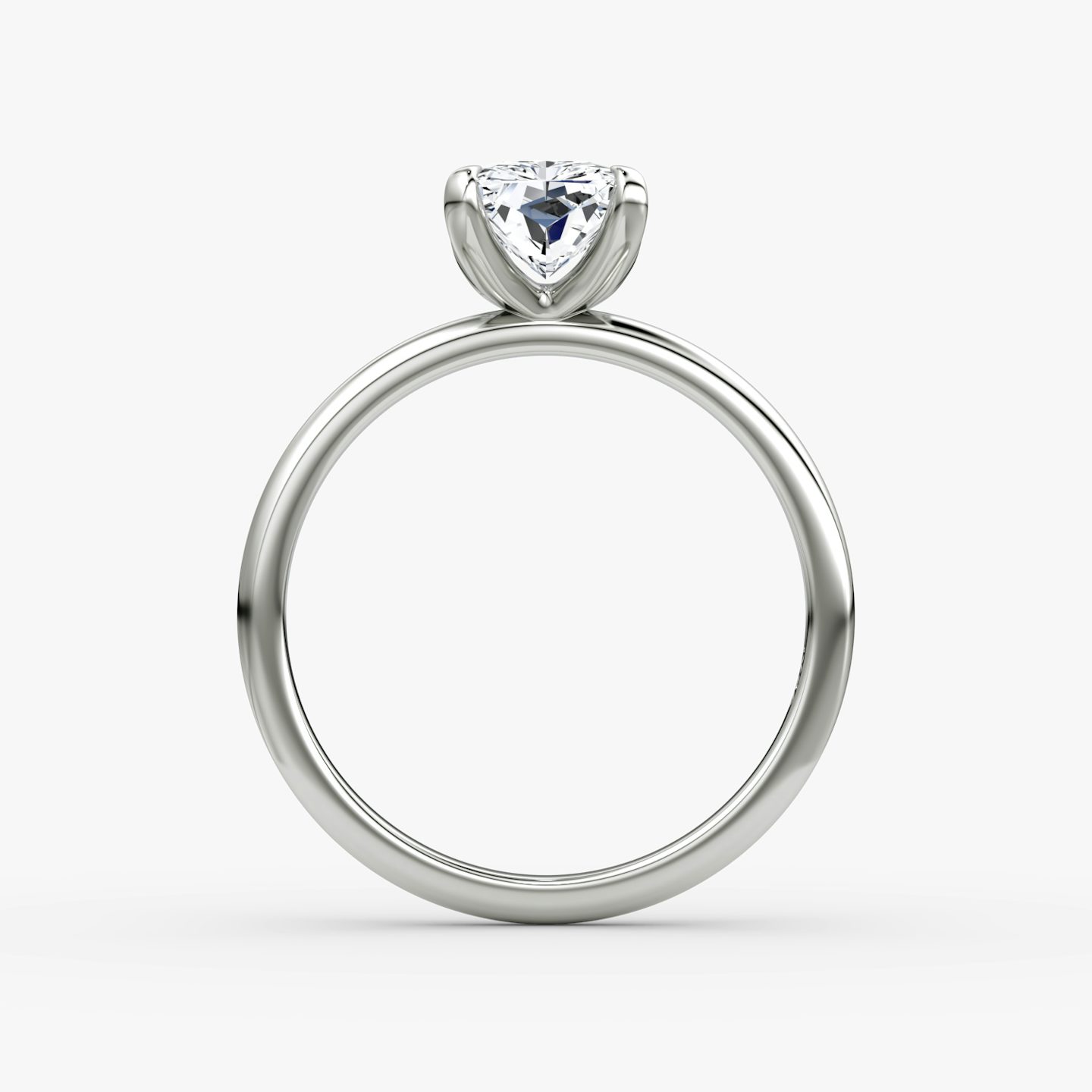 The Classic | Radiant | Platinum | bandAccent: Plain | bandWidth: standard | diamondOrientation: vertical | caratWeight: other