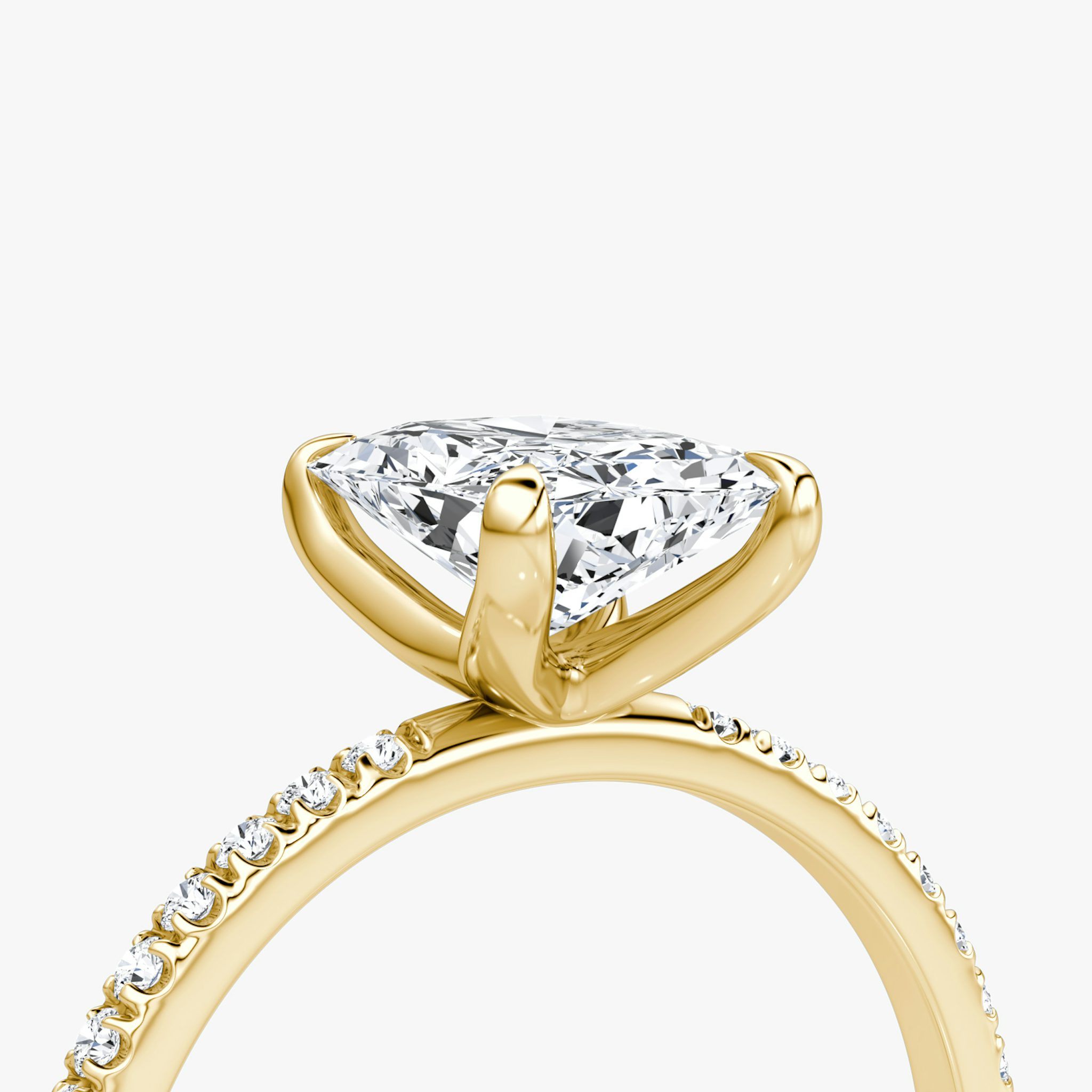 The Classic | Radiant | 18k | Yellow Gold | bandAccent: Pavé | bandWidth: standard | diamondOrientation: vertical | caratWeight: other