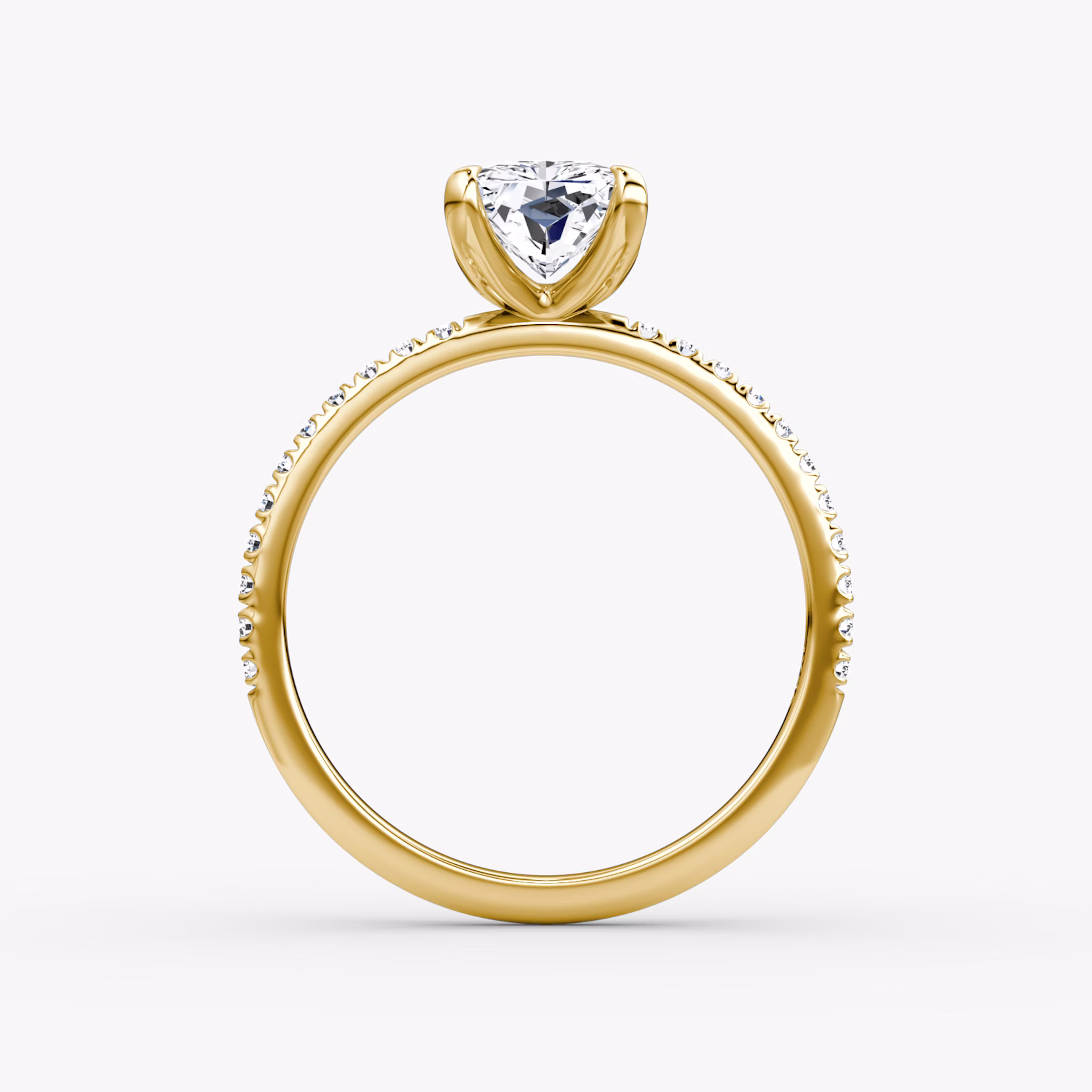 The Classic | Radiant | 18k | Yellow Gold | bandAccent: Pavé | bandWidth: standard | diamondOrientation: vertical | caratWeight: other