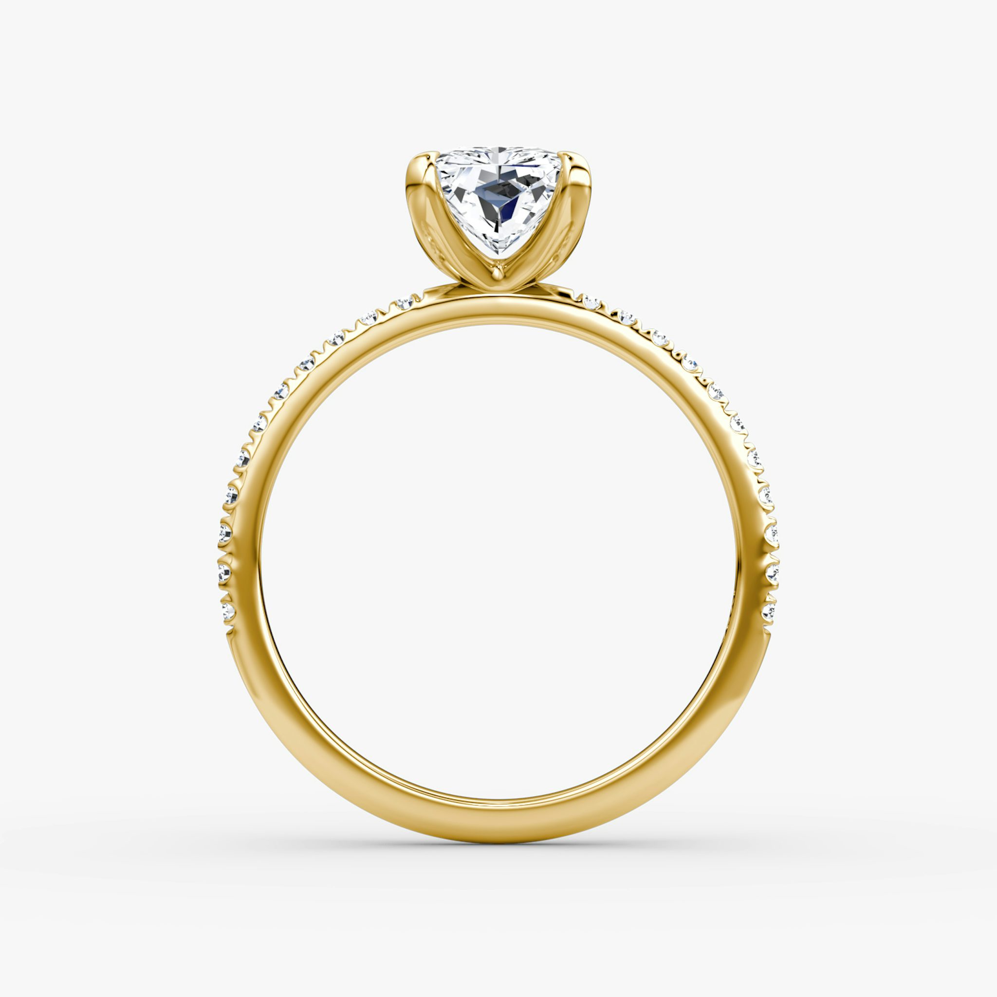 The Classic | Radiant | 18k | Yellow Gold | bandAccent: Pavé | bandWidth: standard | diamondOrientation: vertical | caratWeight: other