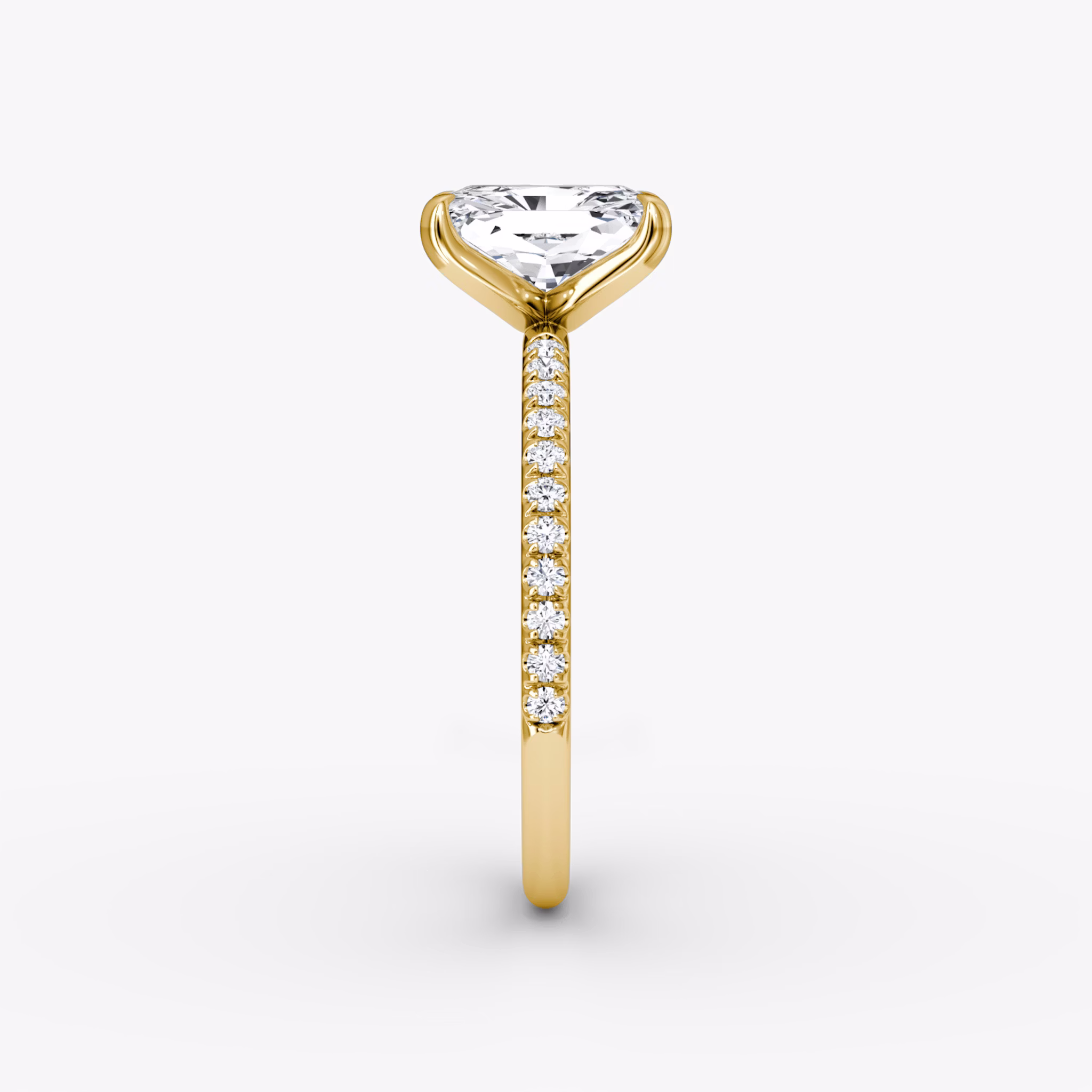 The Classic | Radiant | 18k | Yellow Gold | bandAccent: Pavé | bandWidth: standard | diamondOrientation: vertical | caratWeight: other