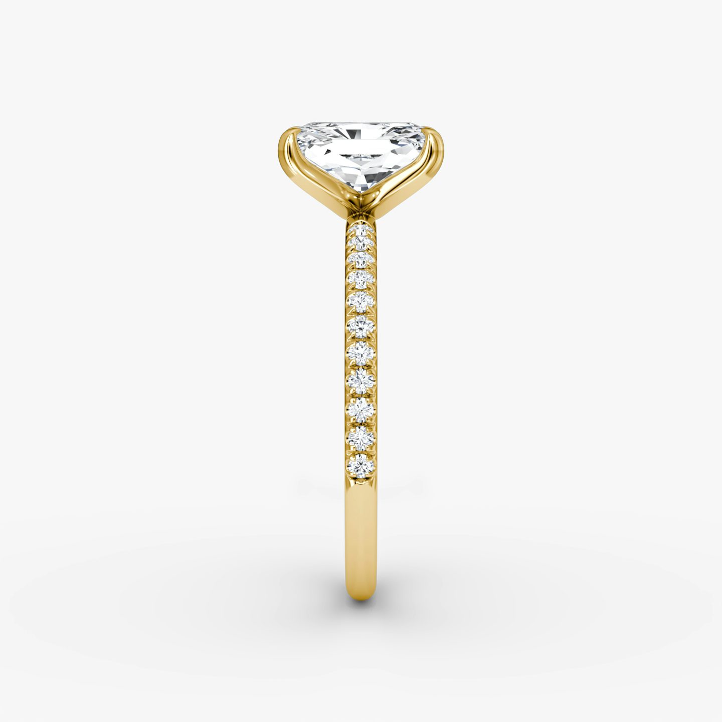 The Classic | Radiant | 18k | Yellow Gold | bandAccent: Pavé | bandWidth: standard | diamondOrientation: vertical | caratWeight: other