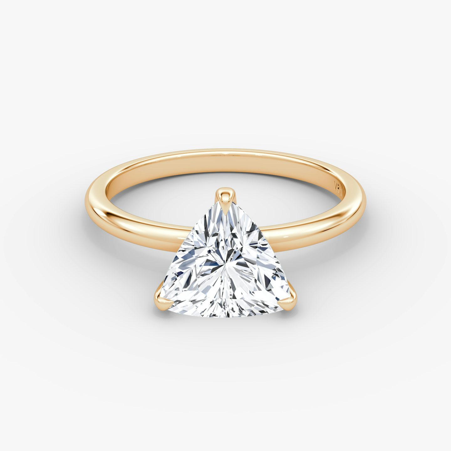 Bague de fiançailles Classic | Trillion | 14k | Or rose | bandAccent: Simple | bandWidth: standard | diamondOrientation: vertical | caratWeight: other