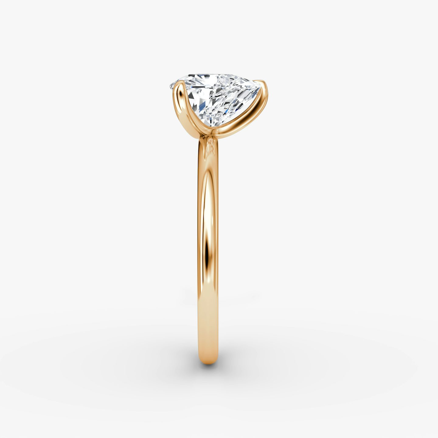 Bague de fiançailles Classic | Trillion | 14k | Or rose | bandAccent: Simple | bandWidth: standard | diamondOrientation: vertical | caratWeight: other