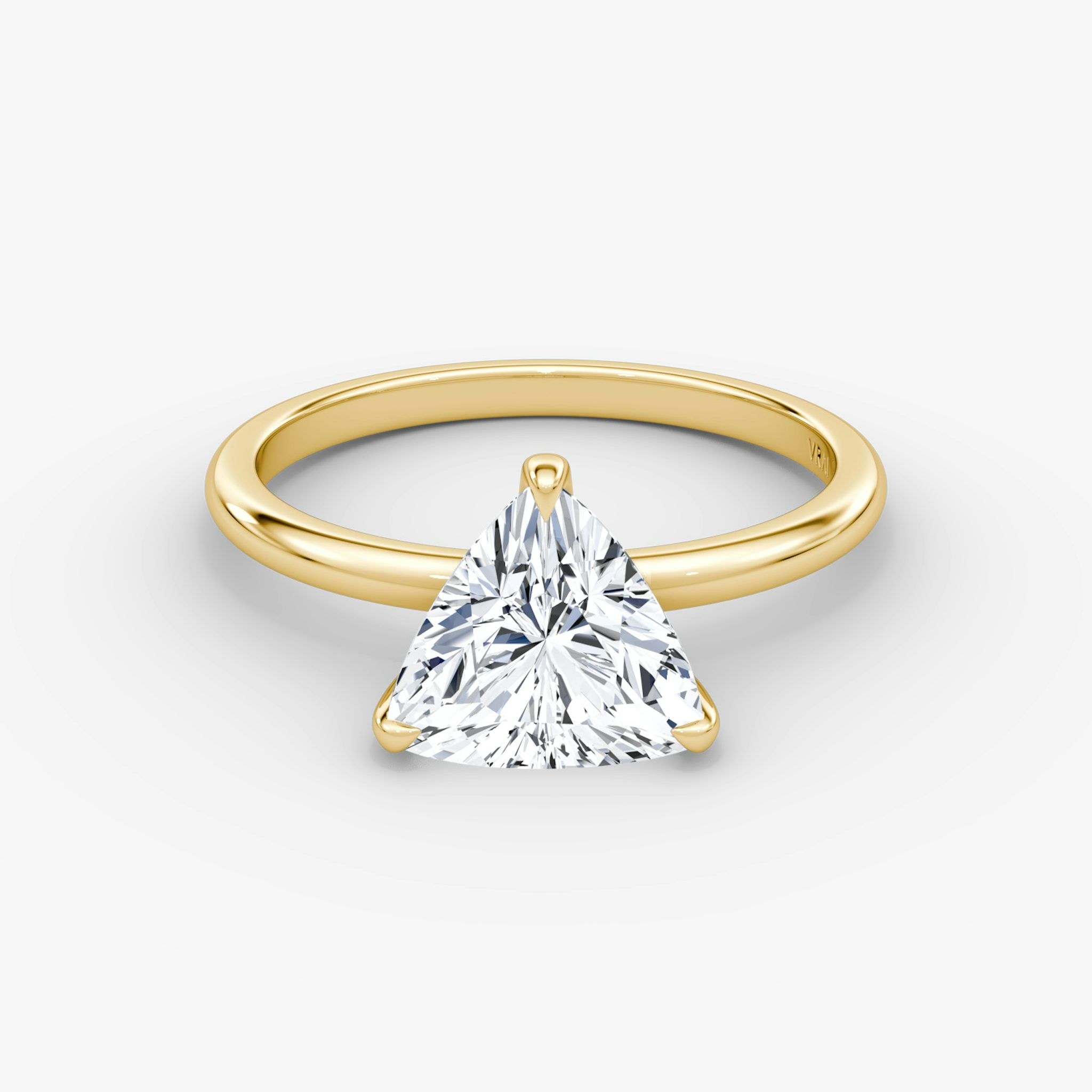 The Classic | Trillion | 18k | Yellow Gold | bandAccent: Plain | bandWidth: standard | diamondOrientation: vertical | caratWeight: other