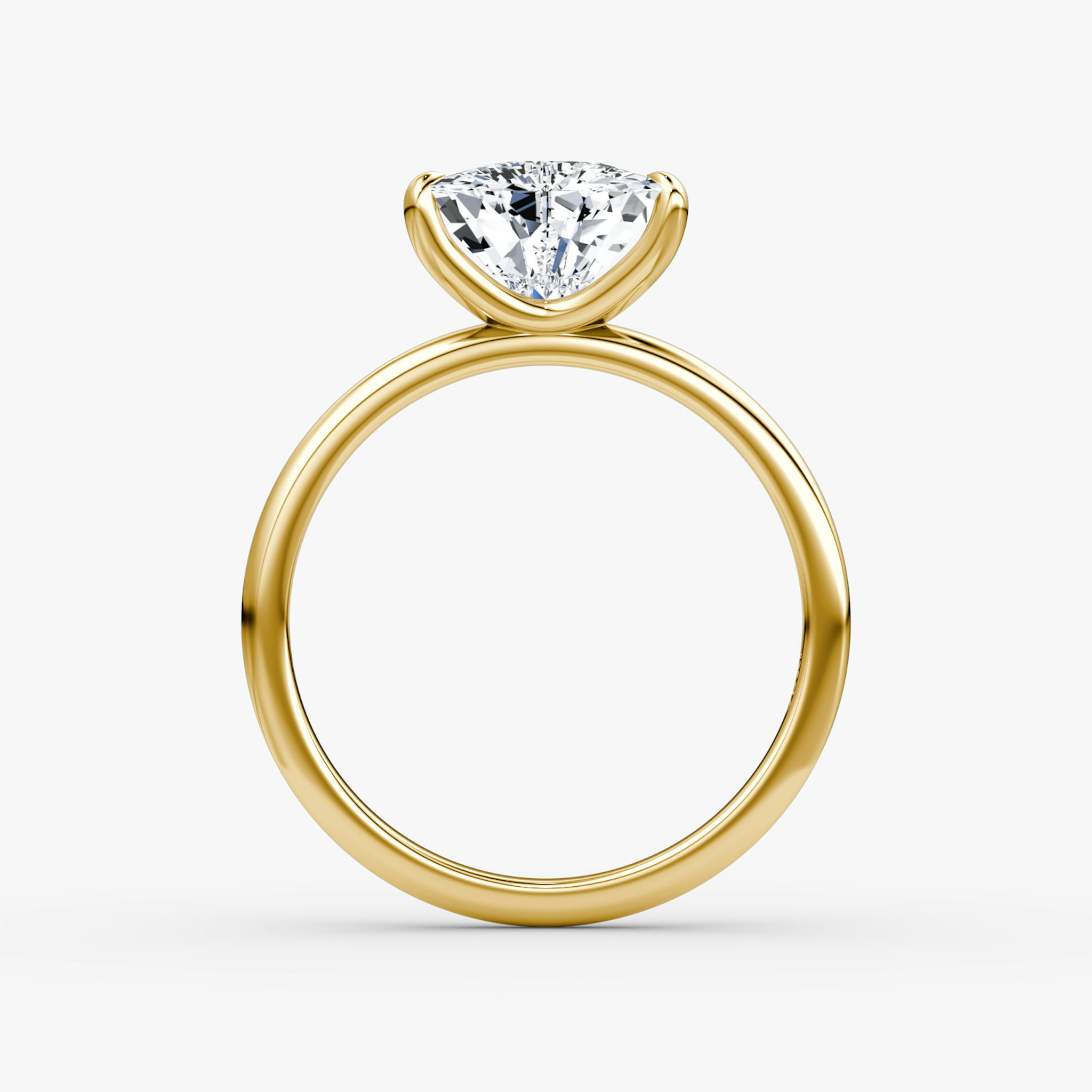 The Classic | Trillion | 18k | Yellow Gold | bandAccent: Plain | bandWidth: standard | diamondOrientation: vertical | caratWeight: other