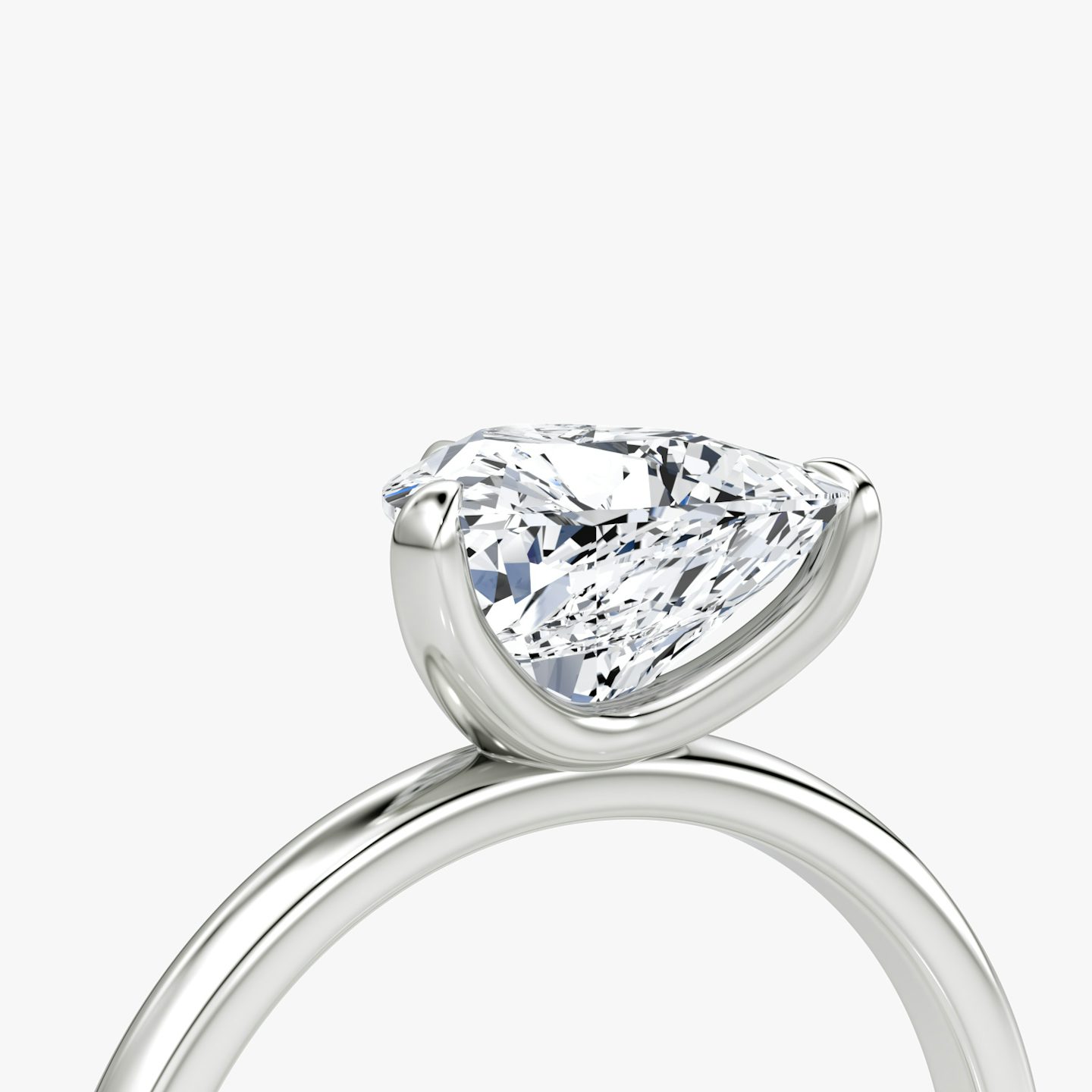 The Classic | Trillion | 18k | White Gold | bandAccent: Plain | bandWidth: standard | diamondOrientation: vertical | caratWeight: other