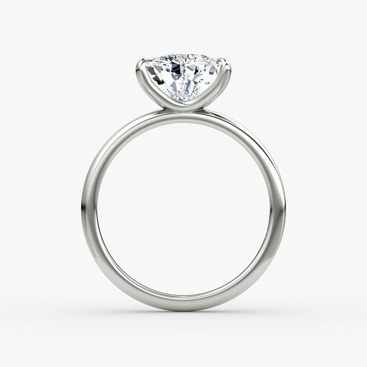 The Classic | Trillion | 18k | White Gold | bandAccent: Plain | bandWidth: standard | diamondOrientation: vertical | caratWeight: other