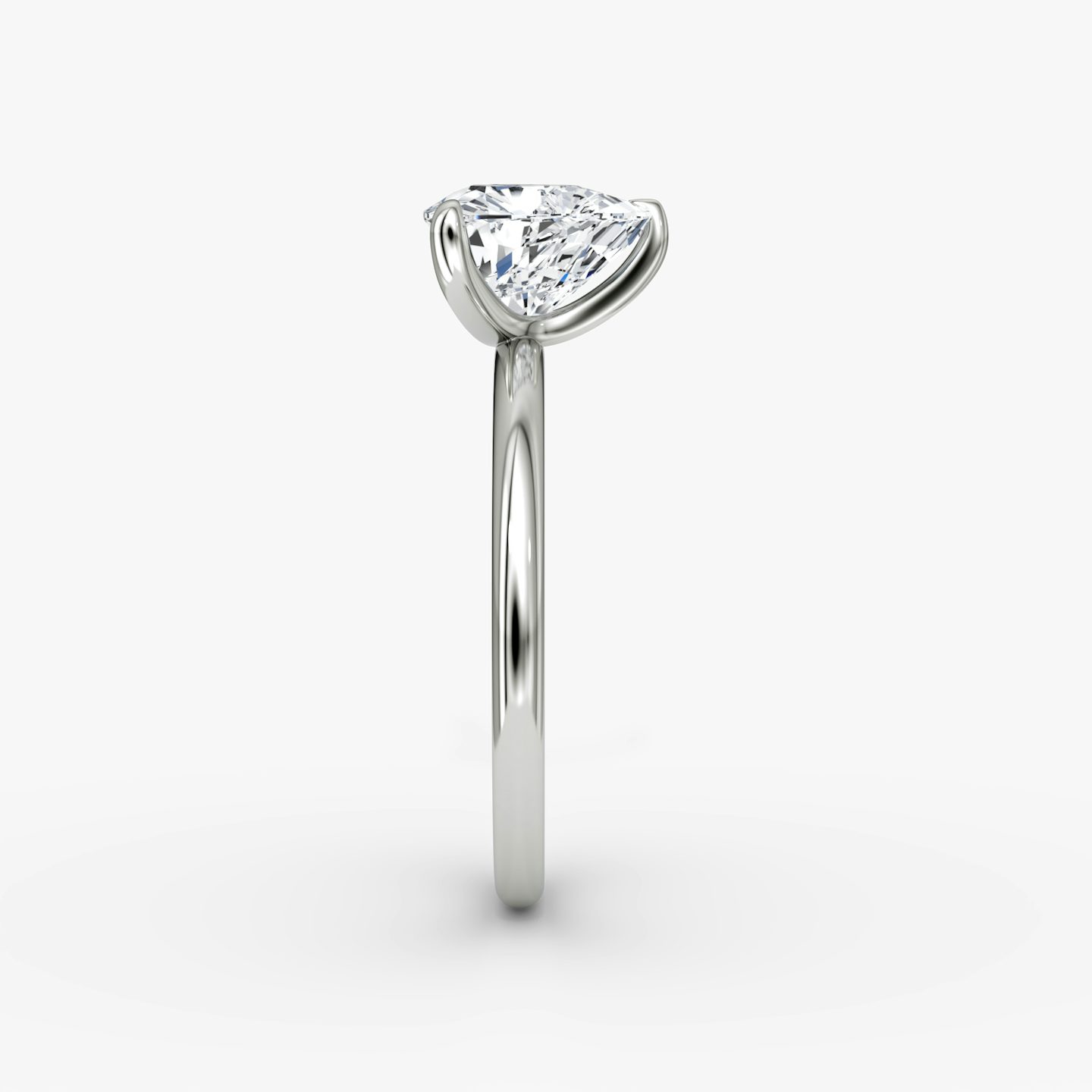 The Classic | Trillion | 18k | White Gold | bandAccent: Plain | bandWidth: standard | diamondOrientation: vertical | caratWeight: other