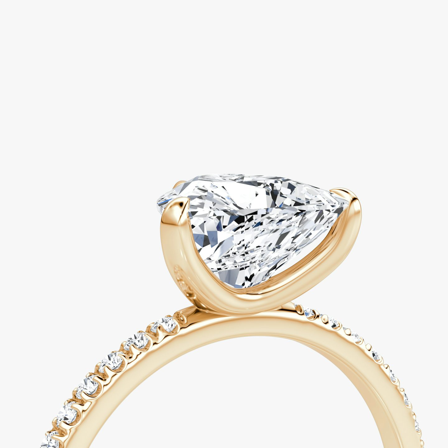 The Classic | Trillion | 14k | Rose Gold | bandAccent: Pavé | bandWidth: standard | diamondOrientation: vertical | caratWeight: other