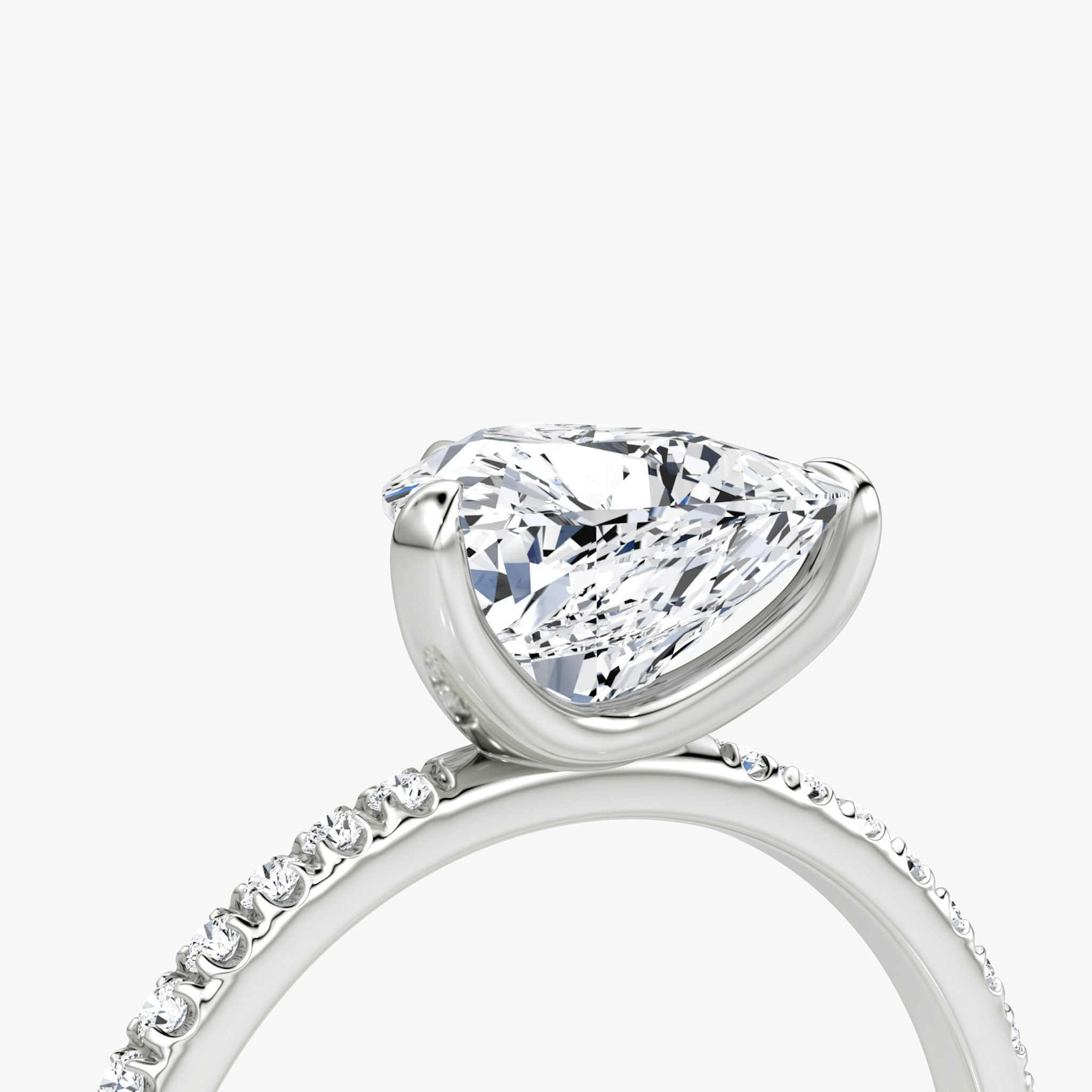 The Classic | Trillion | Platinum | bandAccent: Pavé | bandWidth: standard | diamondOrientation: vertical | caratWeight: other