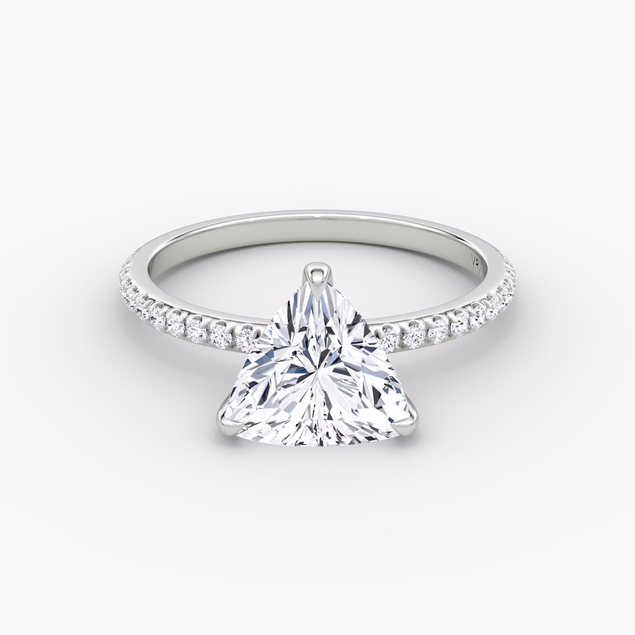 The Classic | Trillion | Platinum | bandAccent: Pavé | bandWidth: standard | diamondOrientation: vertical | caratWeight: other