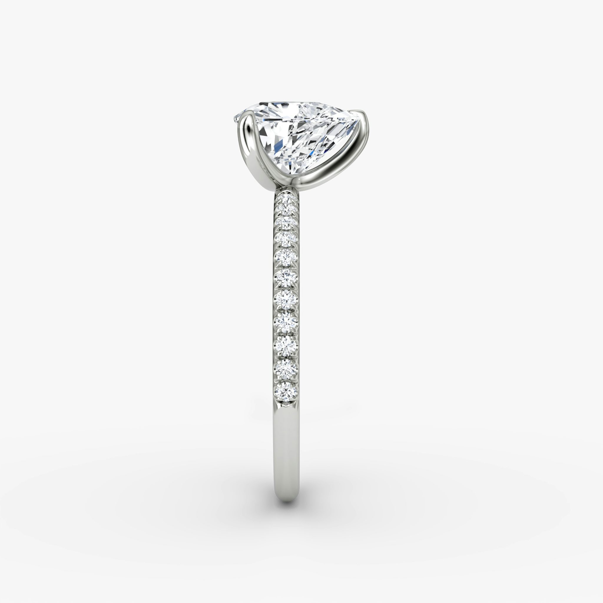The Classic | Trillion | Platinum | bandAccent: Pavé | bandWidth: standard | diamondOrientation: vertical | caratWeight: other