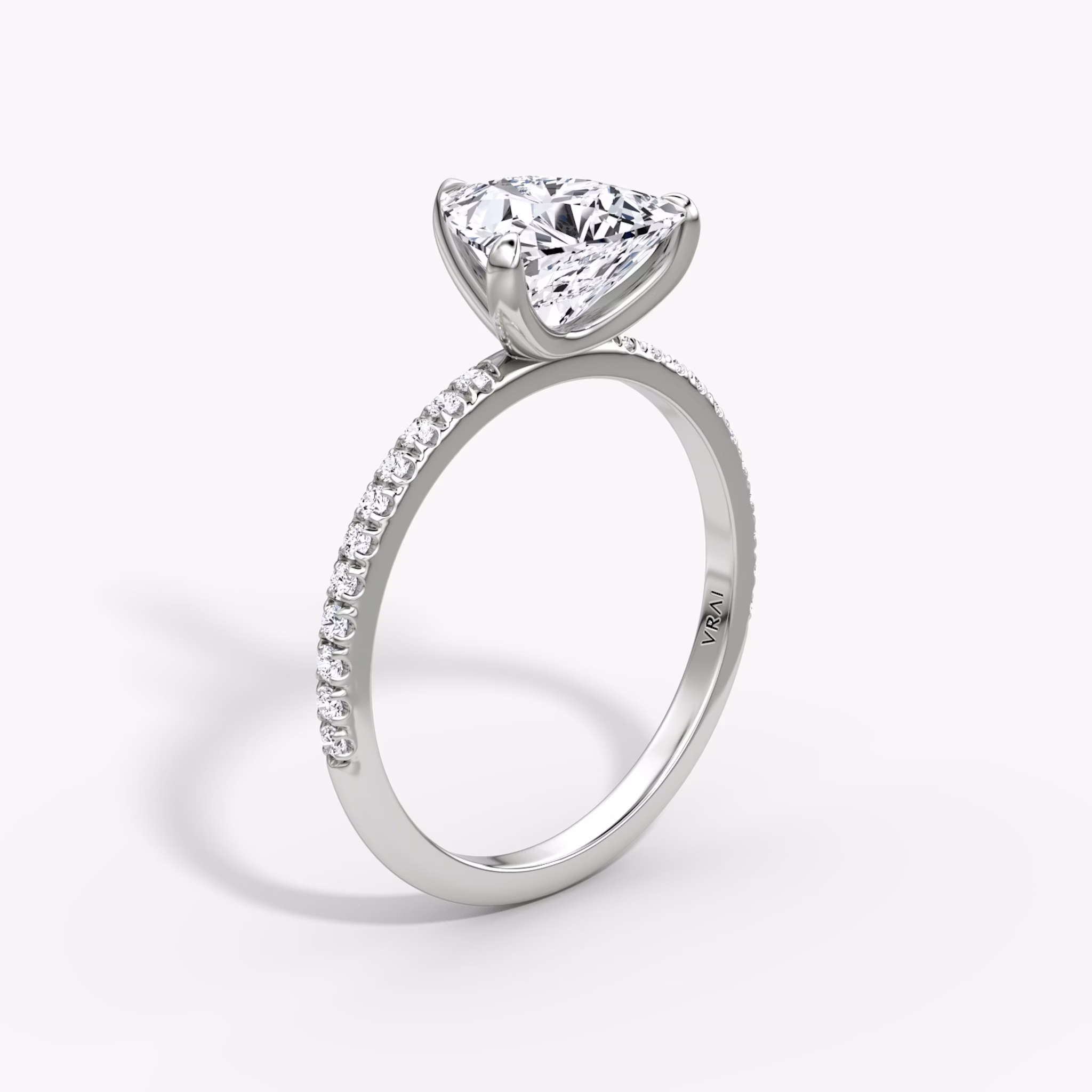 The Classic | Trillion | Platinum | bandAccent: Pavé | bandWidth: standard | diamondOrientation: vertical | caratWeight: other
