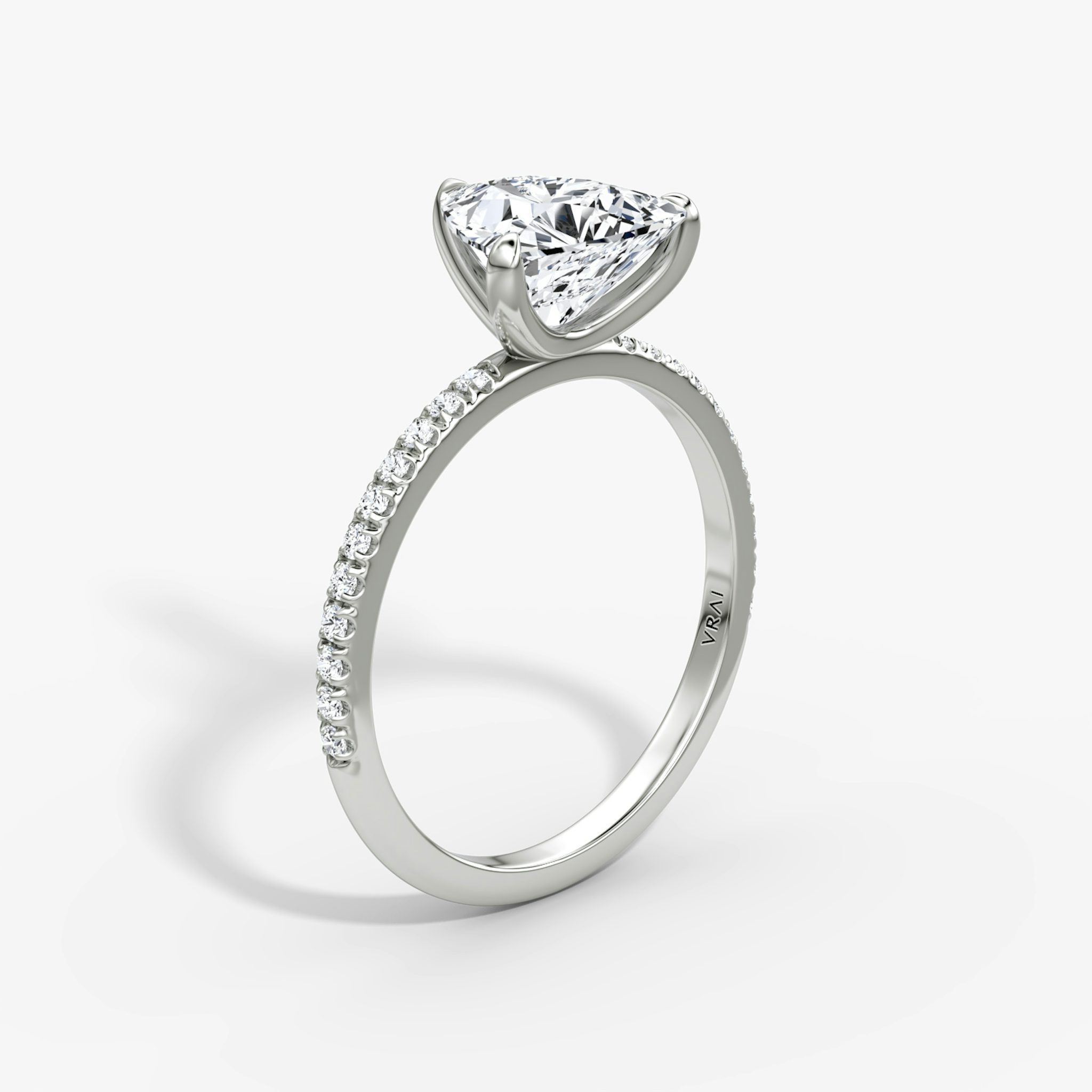 The Classic | Trillion | Platinum | bandAccent: Pavé | bandWidth: standard | diamondOrientation: vertical | caratWeight: other