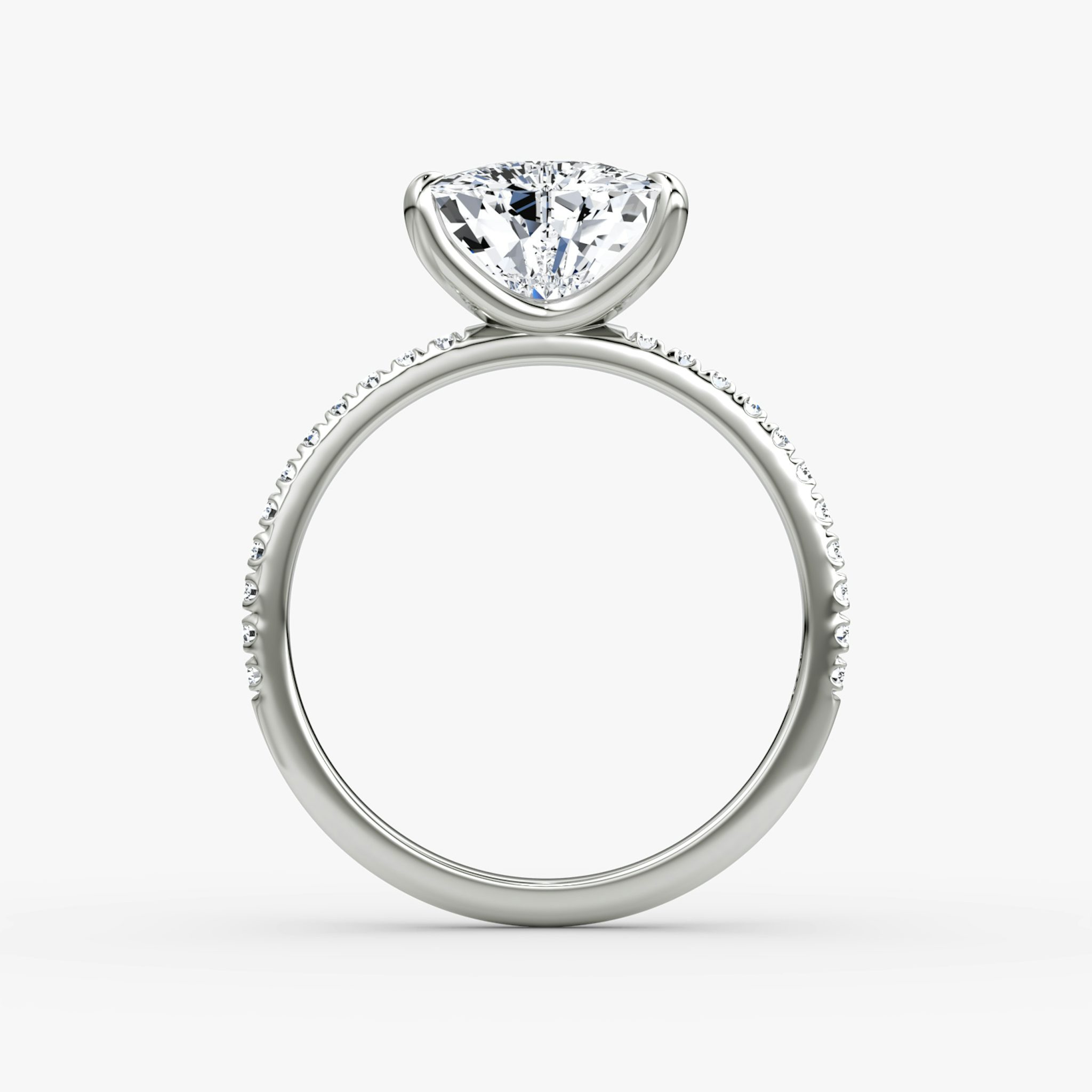 The Classic | Trillion | Platinum | bandAccent: Pavé | bandWidth: standard | diamondOrientation: vertical | caratWeight: other