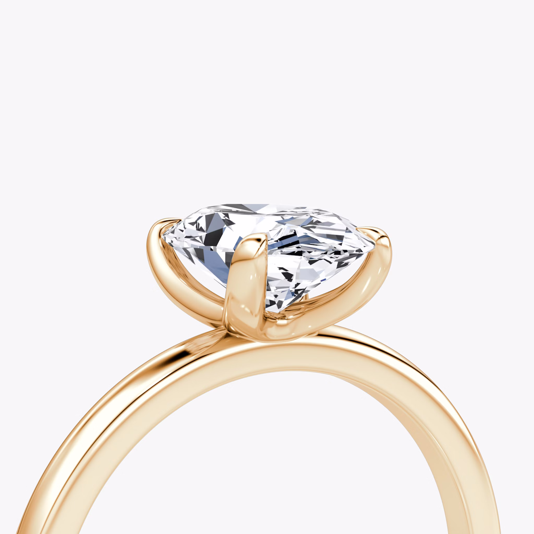 The Classic | Oval | 14k | Rose Gold | bandAccent: Plain | bandWidth: standard | diamondOrientation: vertical | caratWeight: other