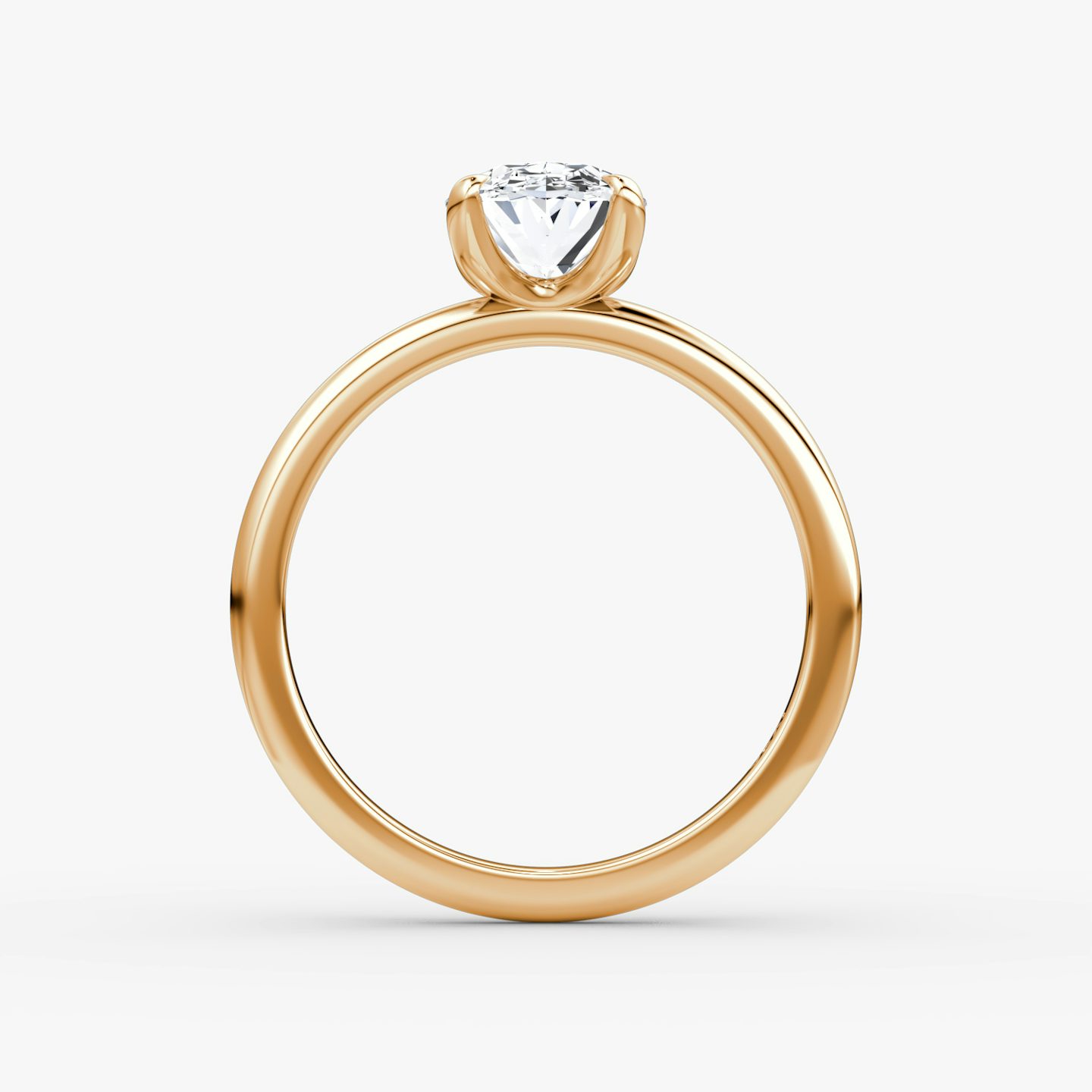 The Classic | Oval | 14k | Rose Gold | bandAccent: Plain | bandWidth: standard | diamondOrientation: vertical | caratWeight: other