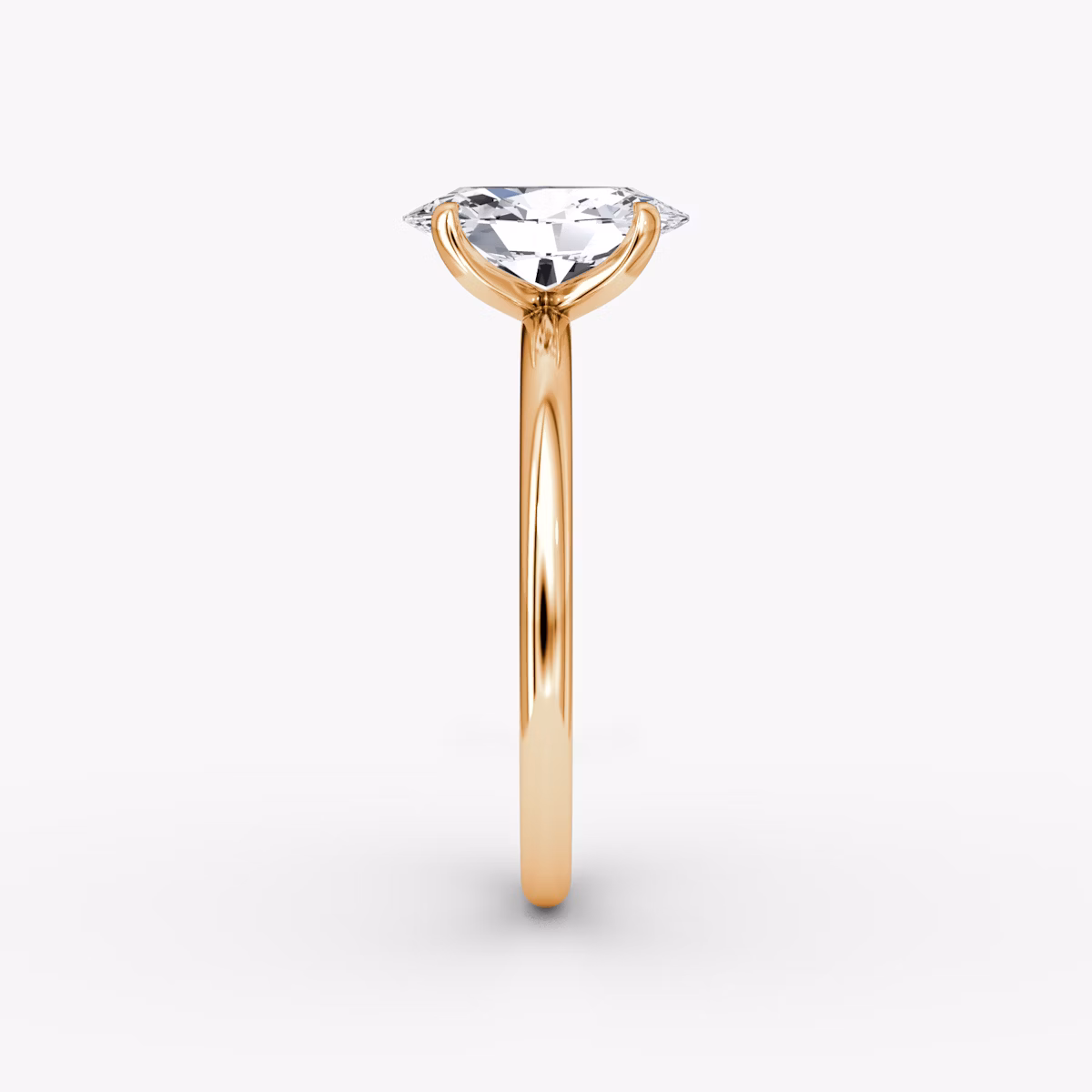Classic | Oval | 14k | Roségold | bandAccent: Ohne Pavé-Besatz | bandWidth: standard | diamondOrientation: vertical | caratWeight: other